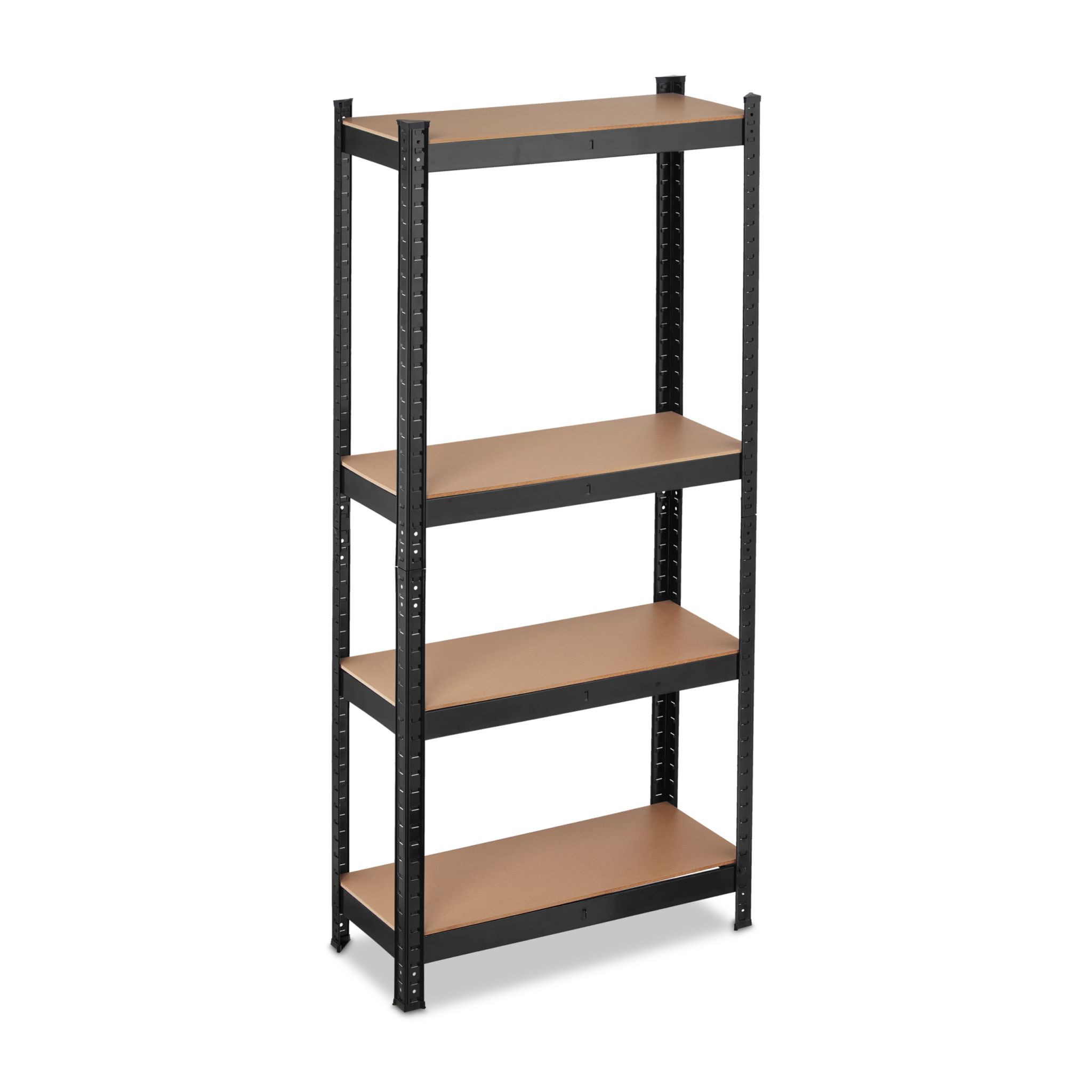 Schwerlastregal 150cm schwarz Hellbraun-Schwarz