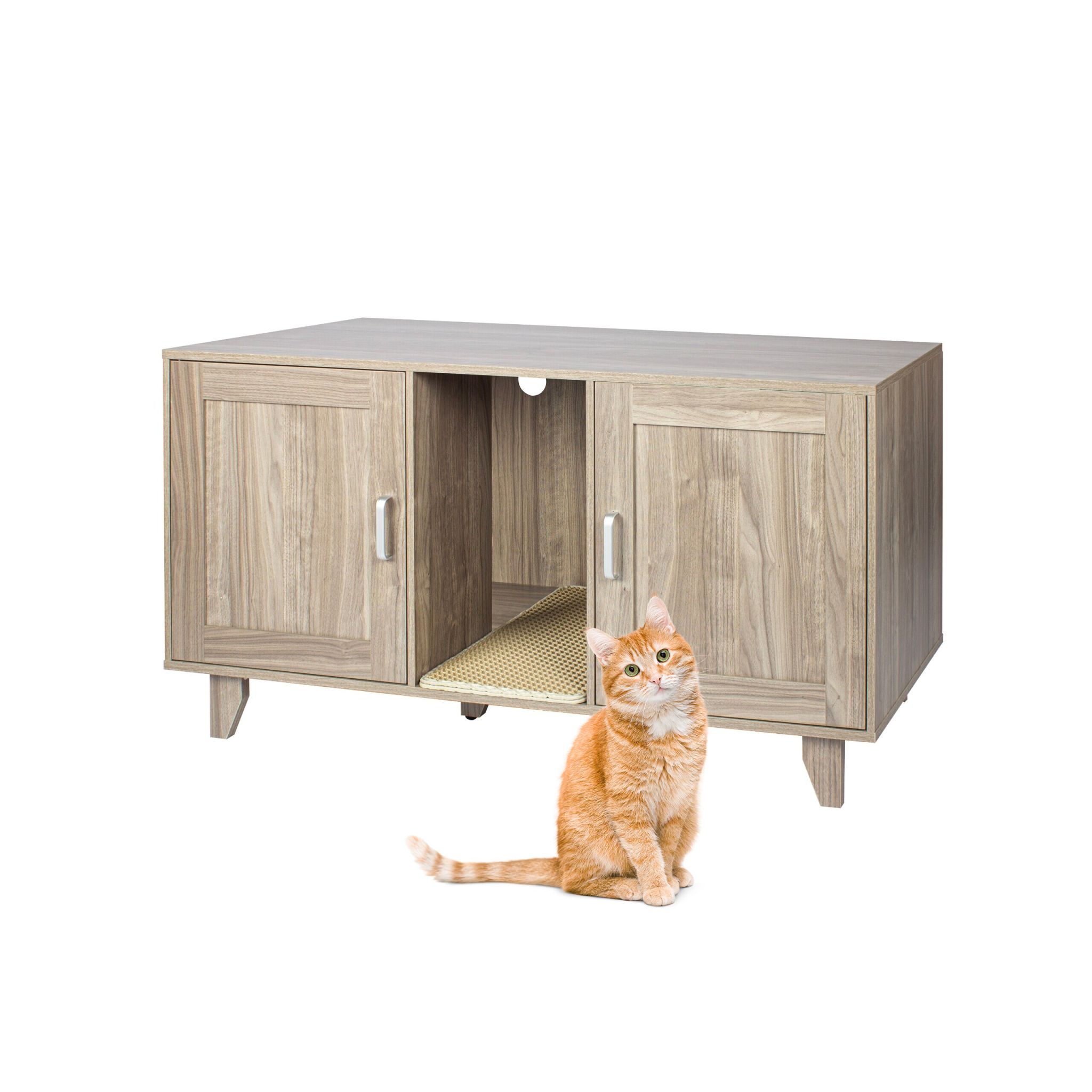 XXL Katzenschrank für Katzenklo Grau