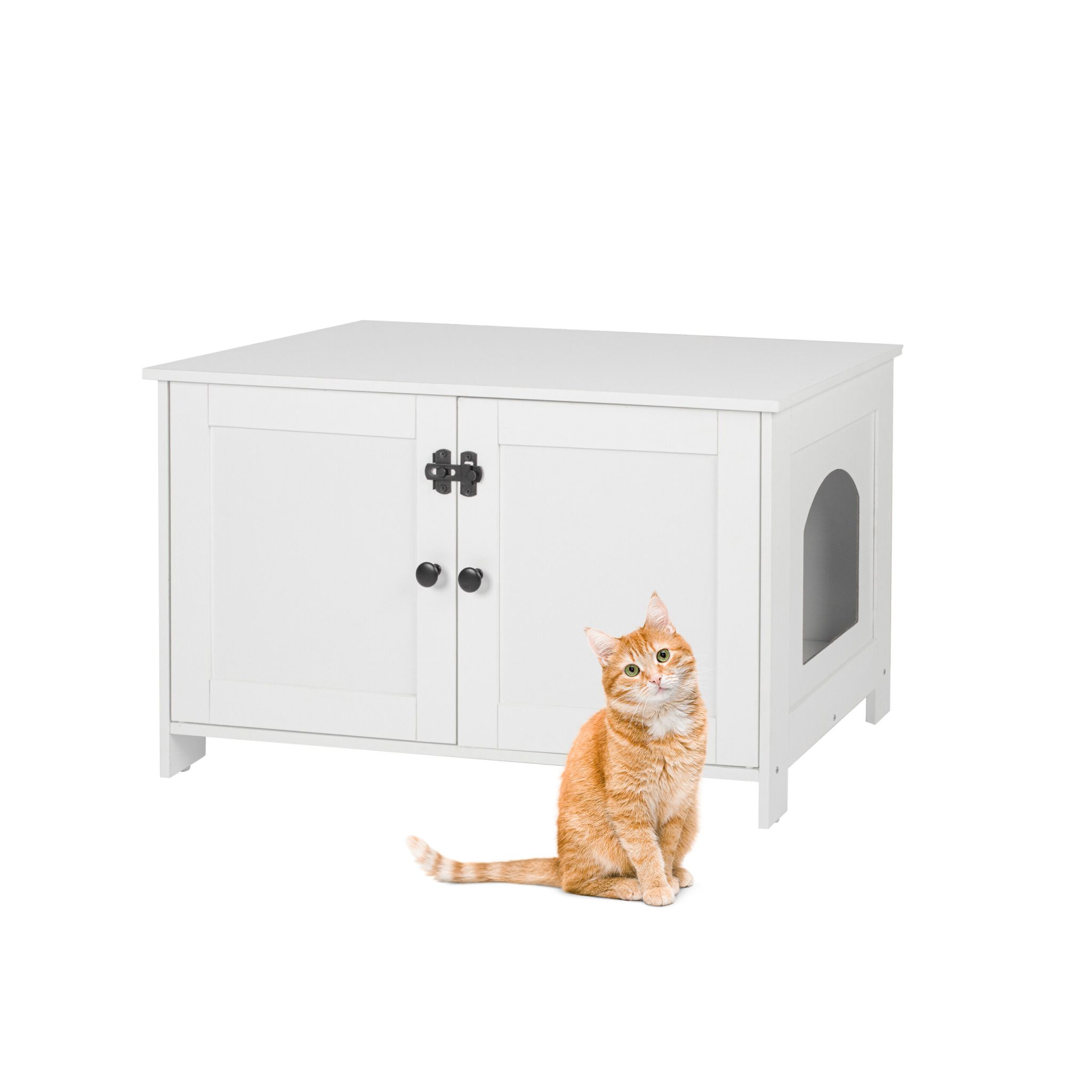 Katzenschrank für Katzenklo Weiss