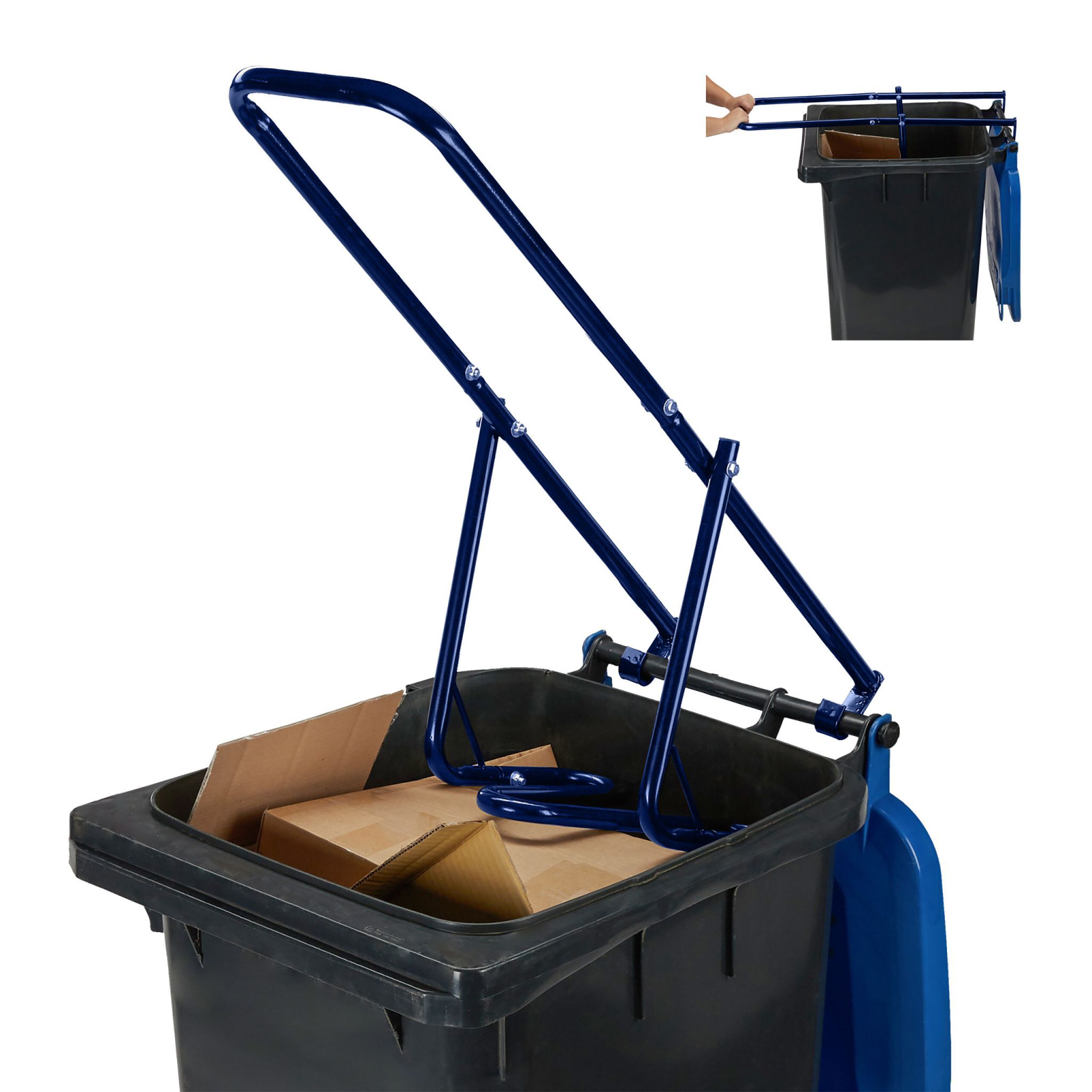 Müllpresse für die Mülltonne Blau