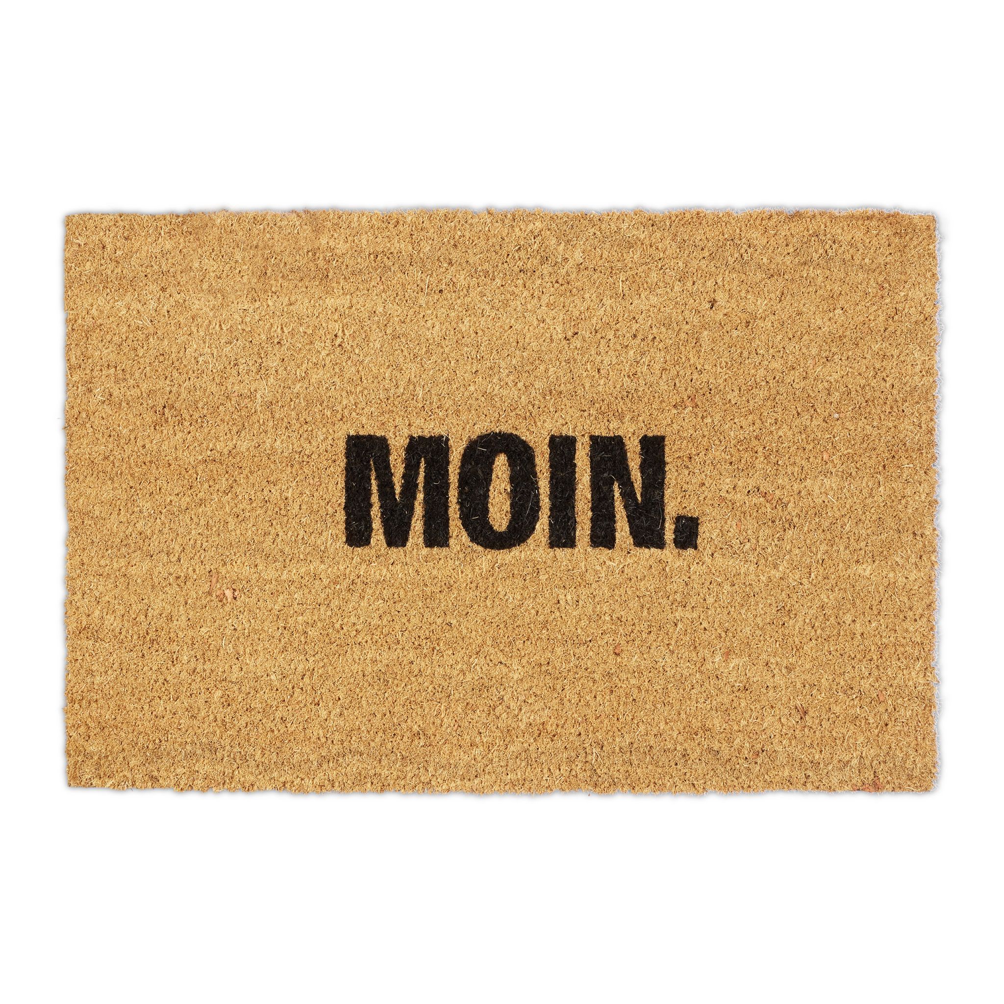 Fussmatte Kokos Moin. Hellbraun-Schwarz