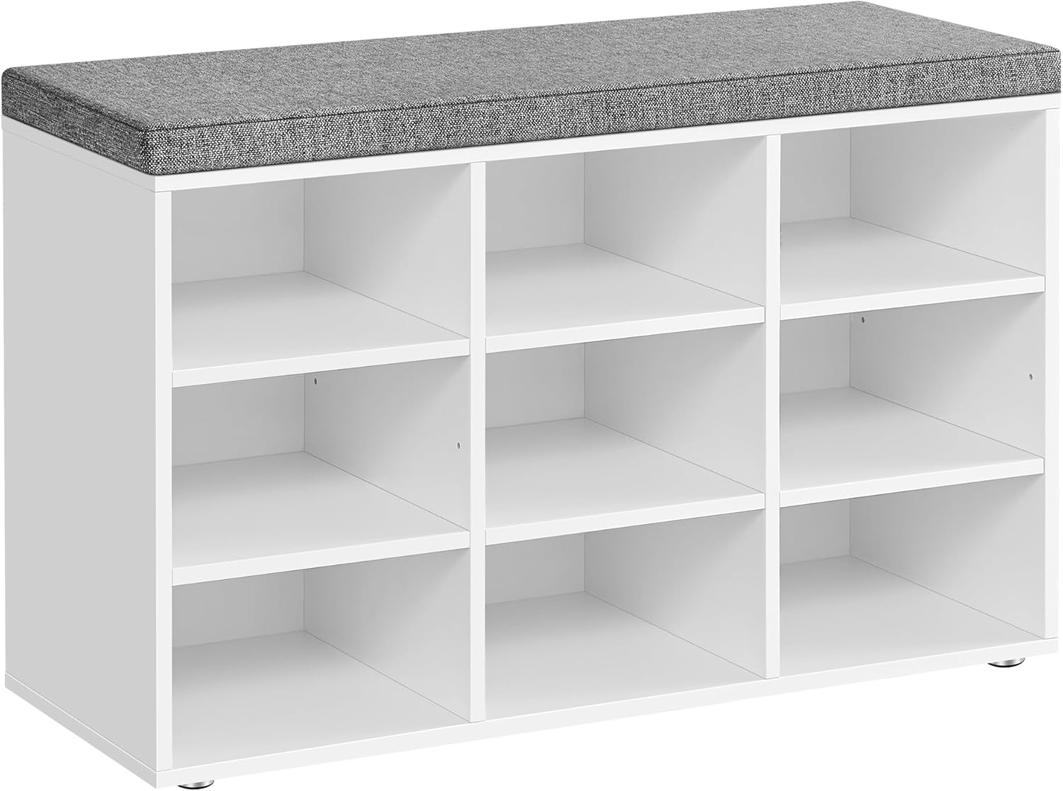 Schuhbank mit Stauraum und Kissen Taubengrau