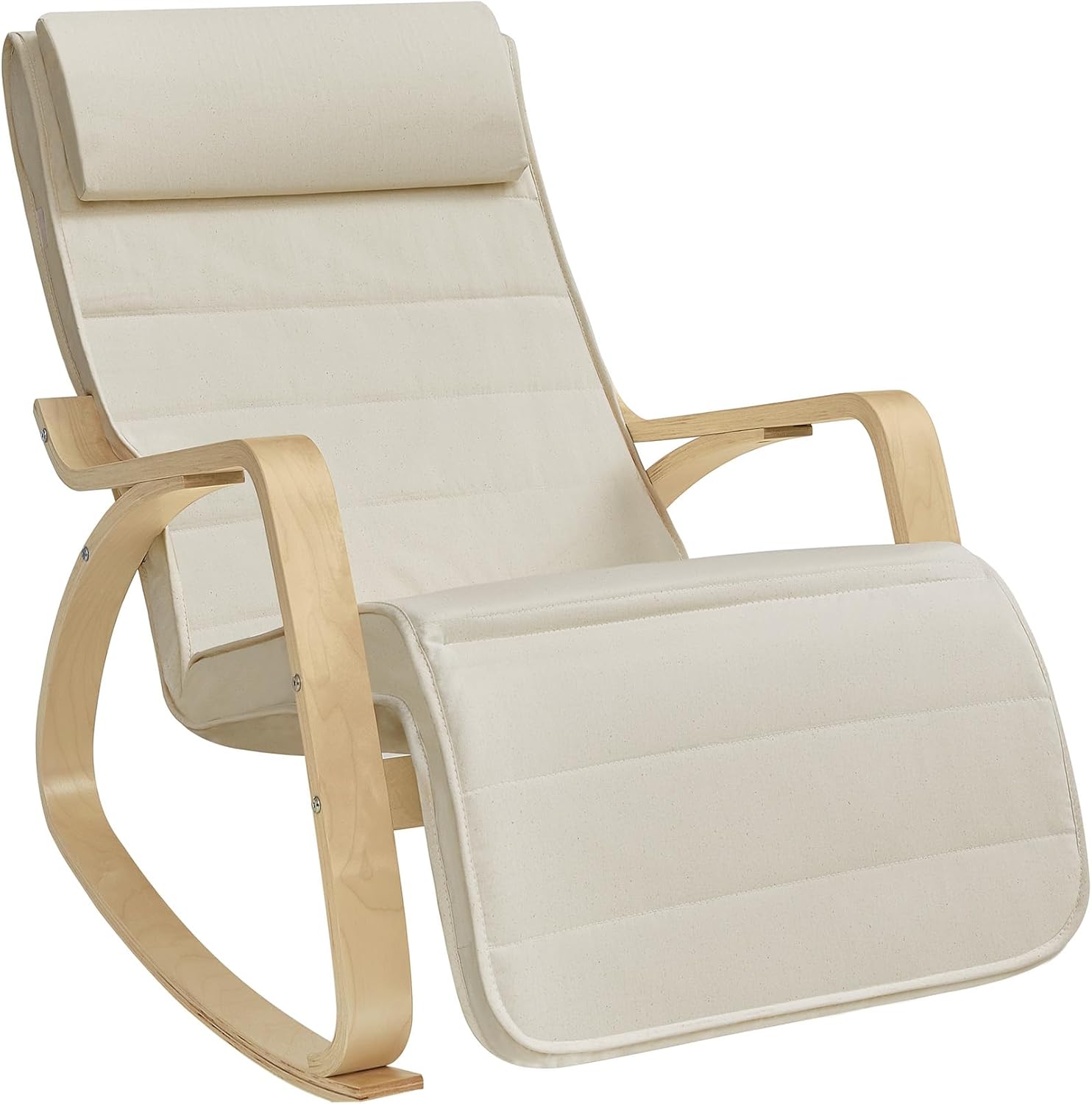 Schaukelstuhl Verstellbar Belastbar Wohnzimmer Beige