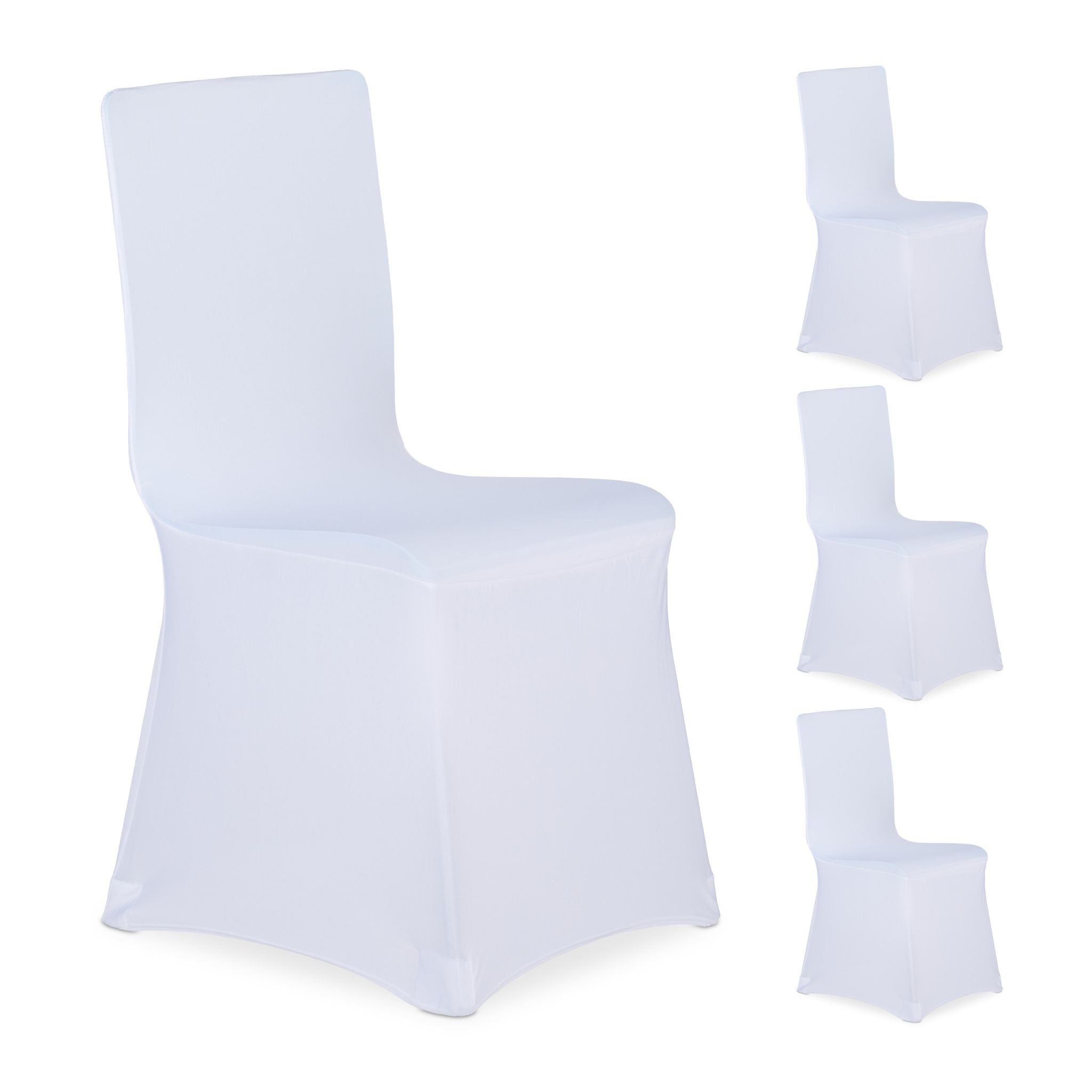 Stuhlhussen 4er-Set Weiss