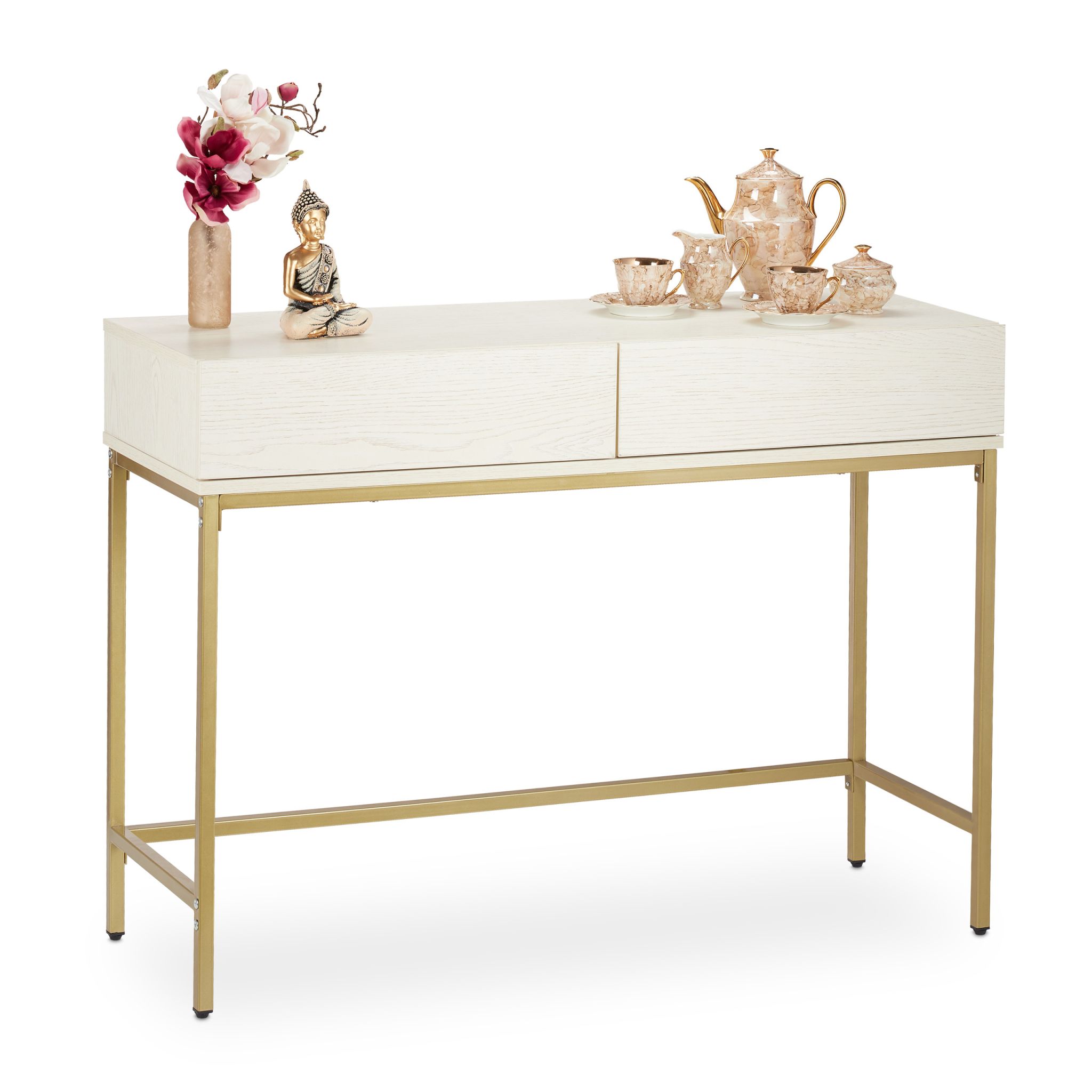 Konsolentisch Gold Weiss Weiss-Gold