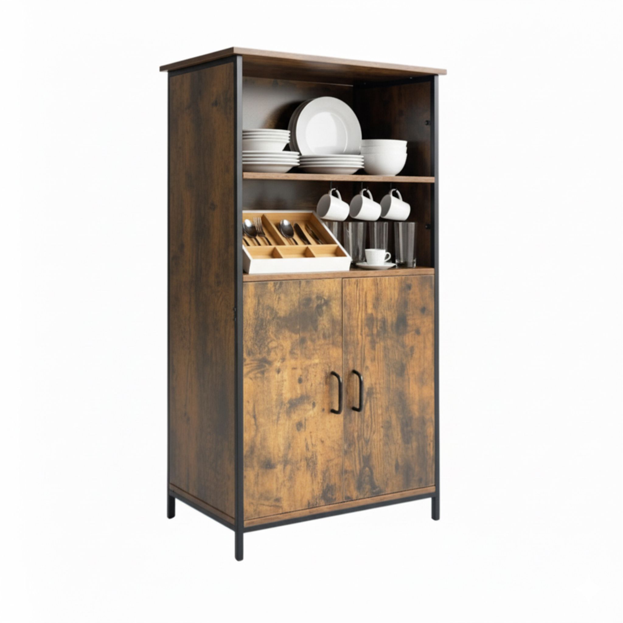 Küchenschrank Industrial Style Braun