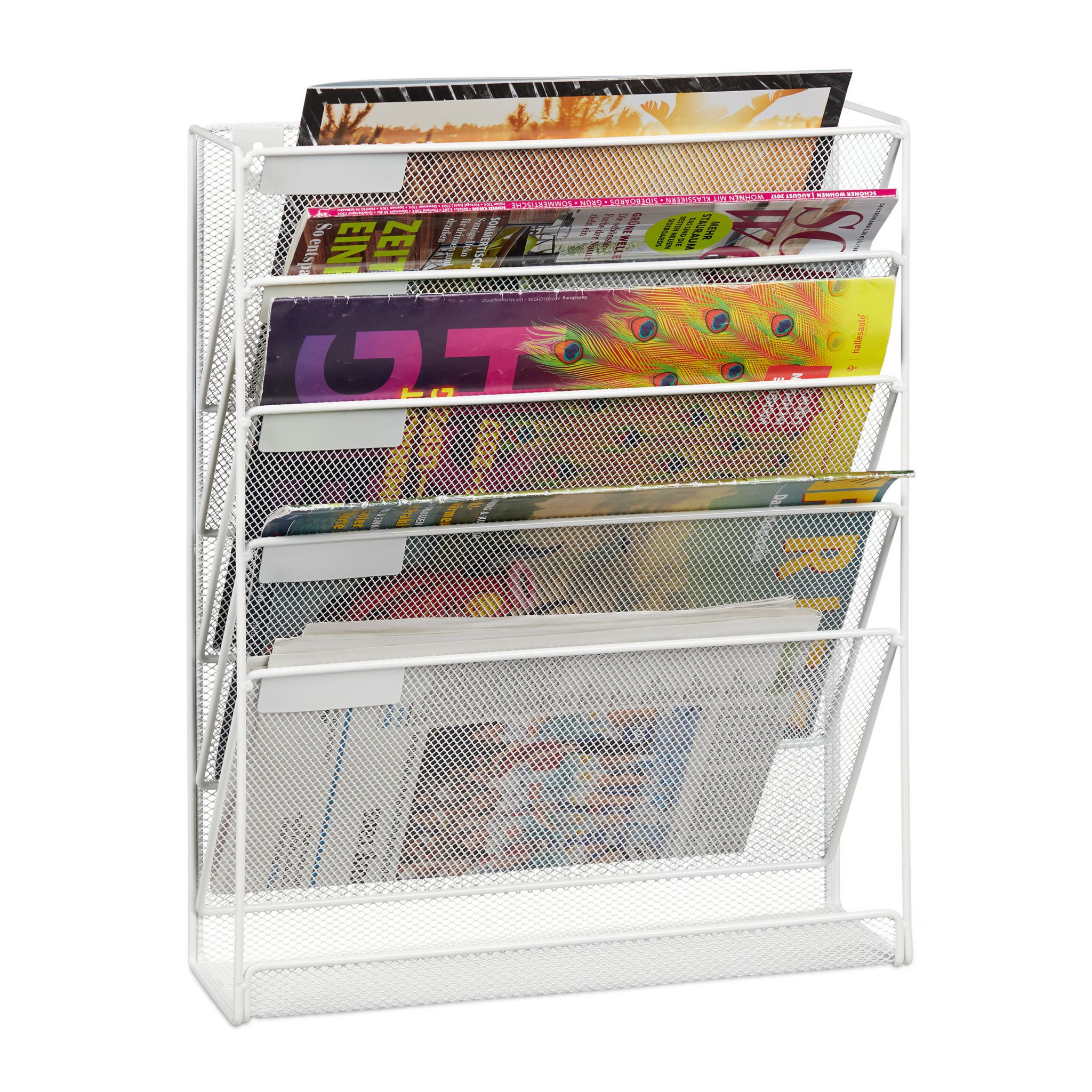 Zeitschriftenhalter Wand Weiss