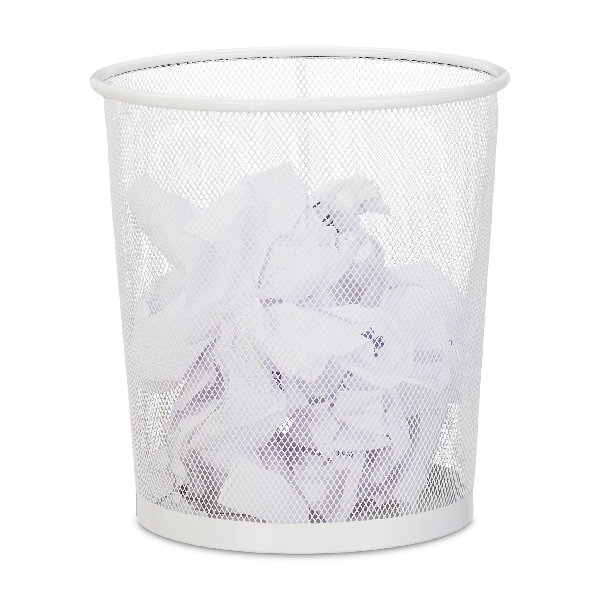 Papierkorb Draht Weiss