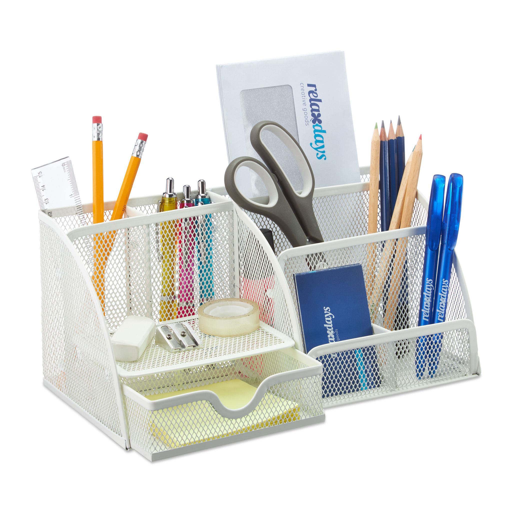 Schreibtisch Organizer Weiss Weiss