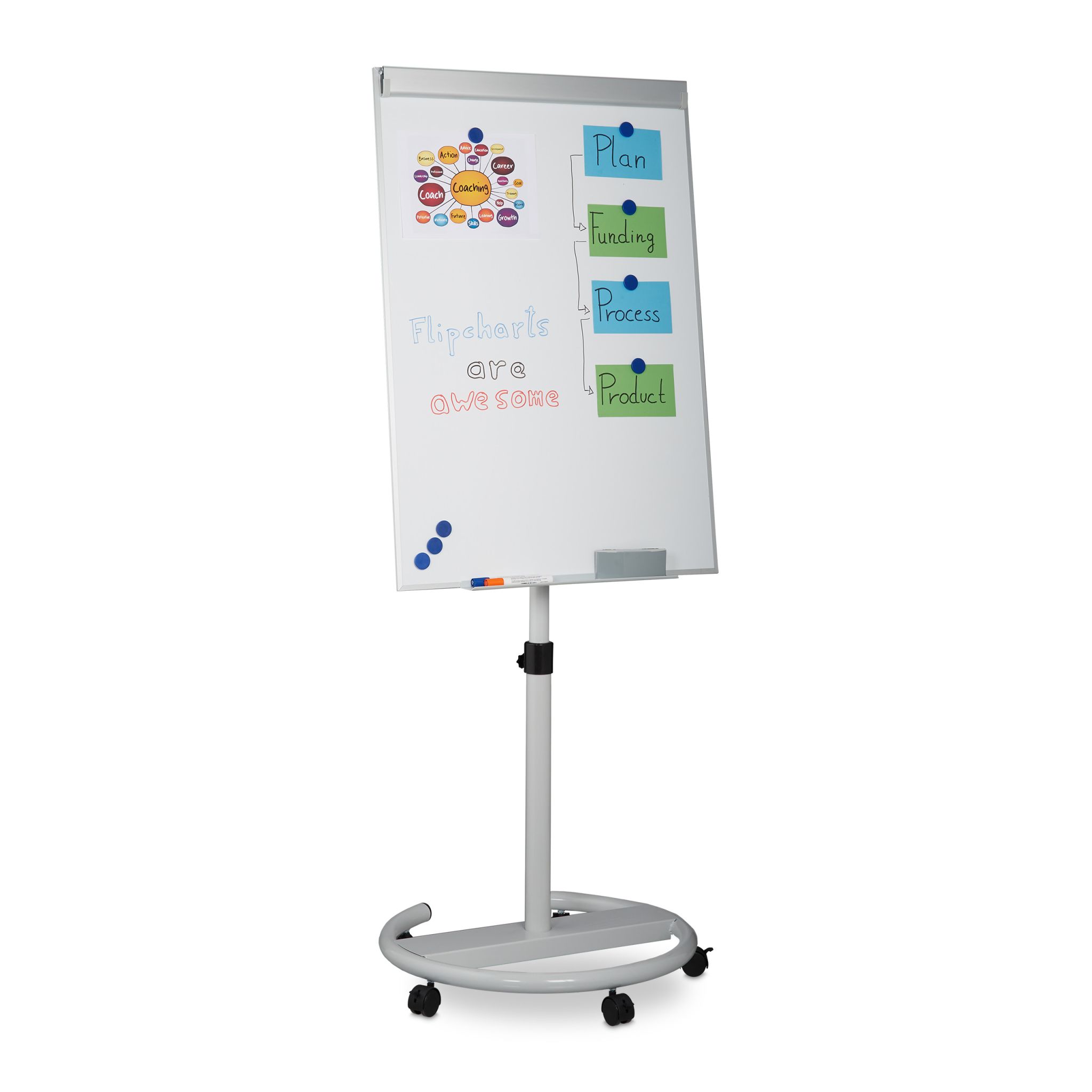 Flipchart mobil Weiss-Silber