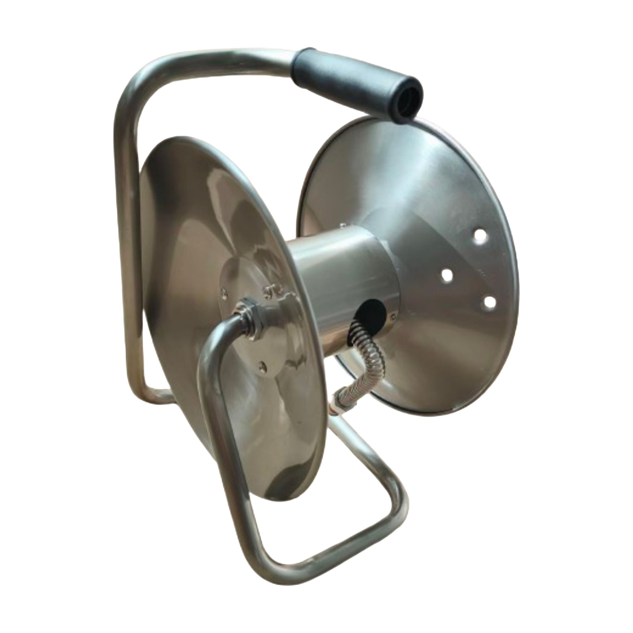 Schlauchtrommel Edelstahl Silber