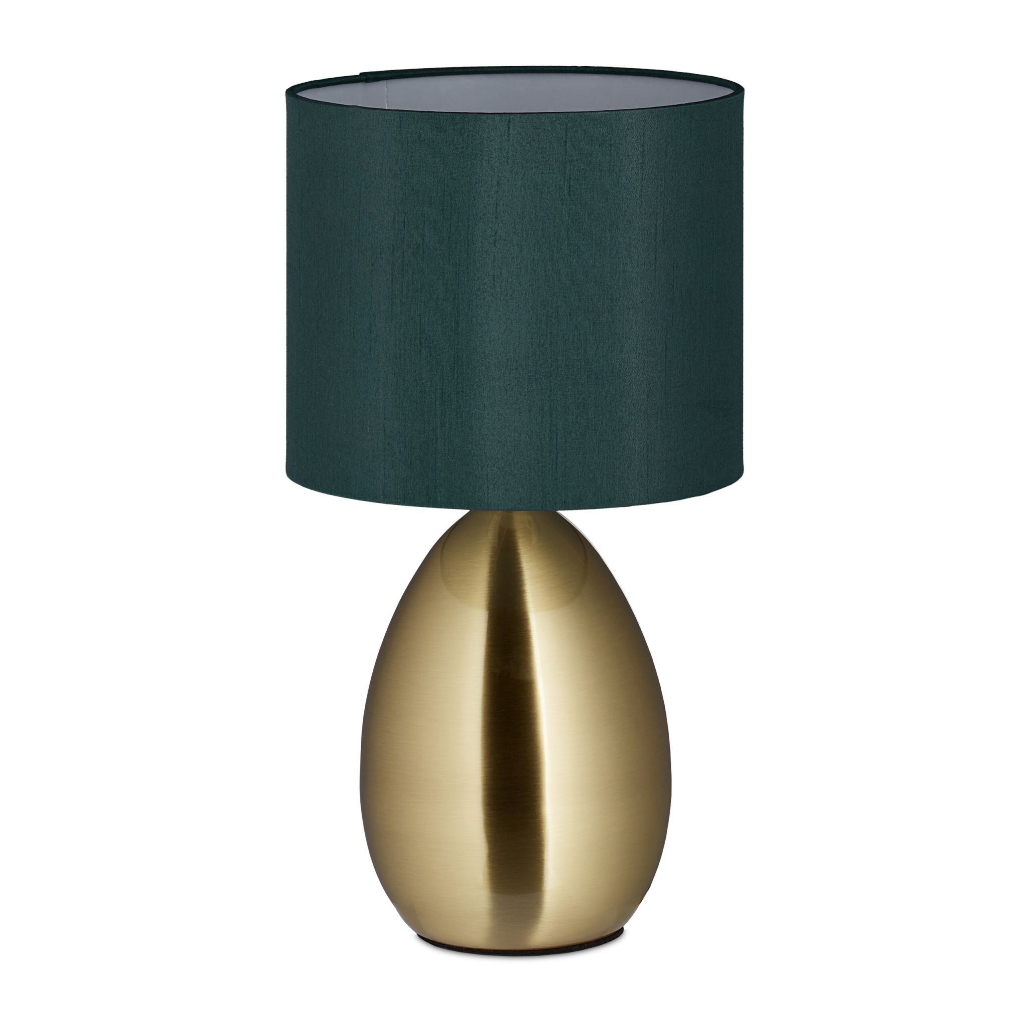 Nachttischlampe Touch messing Dunkelgrün-Gold