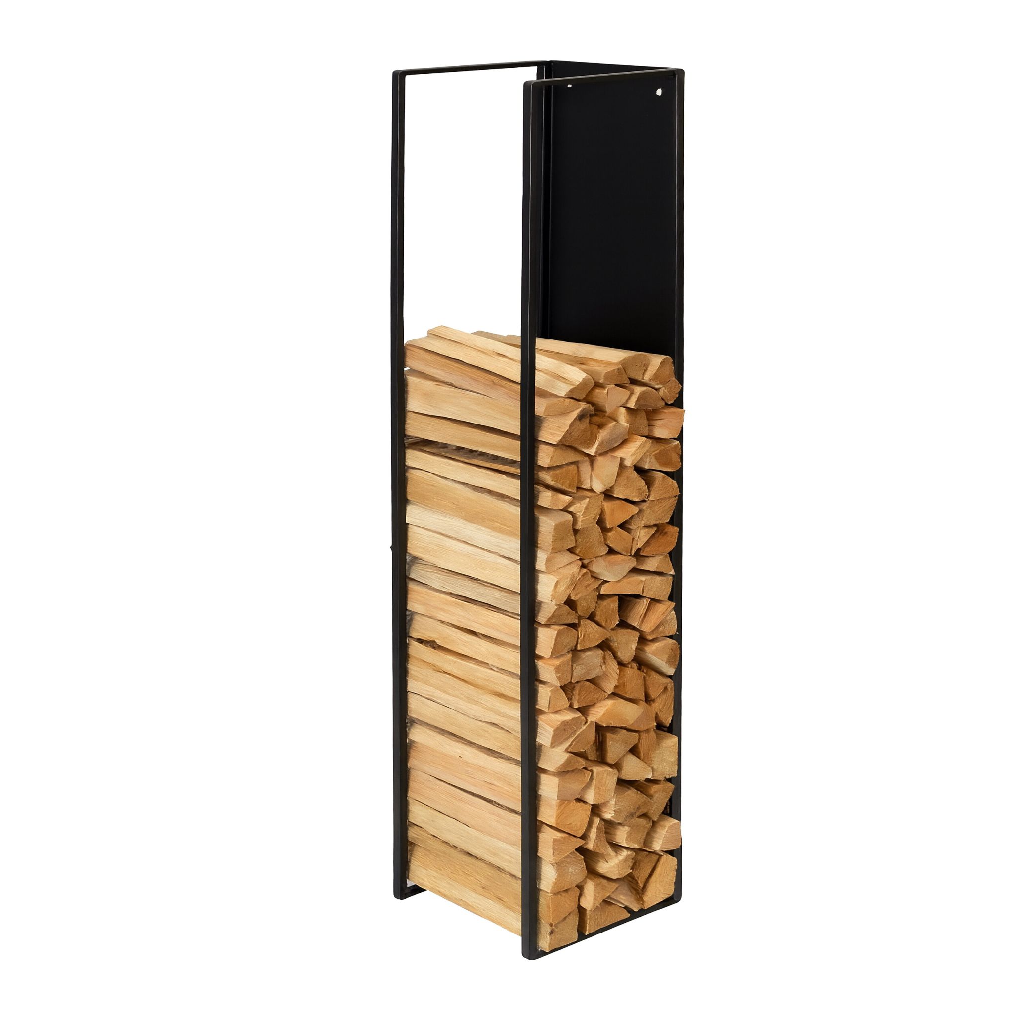 Kaminholzregal Wandmontage Schwarz