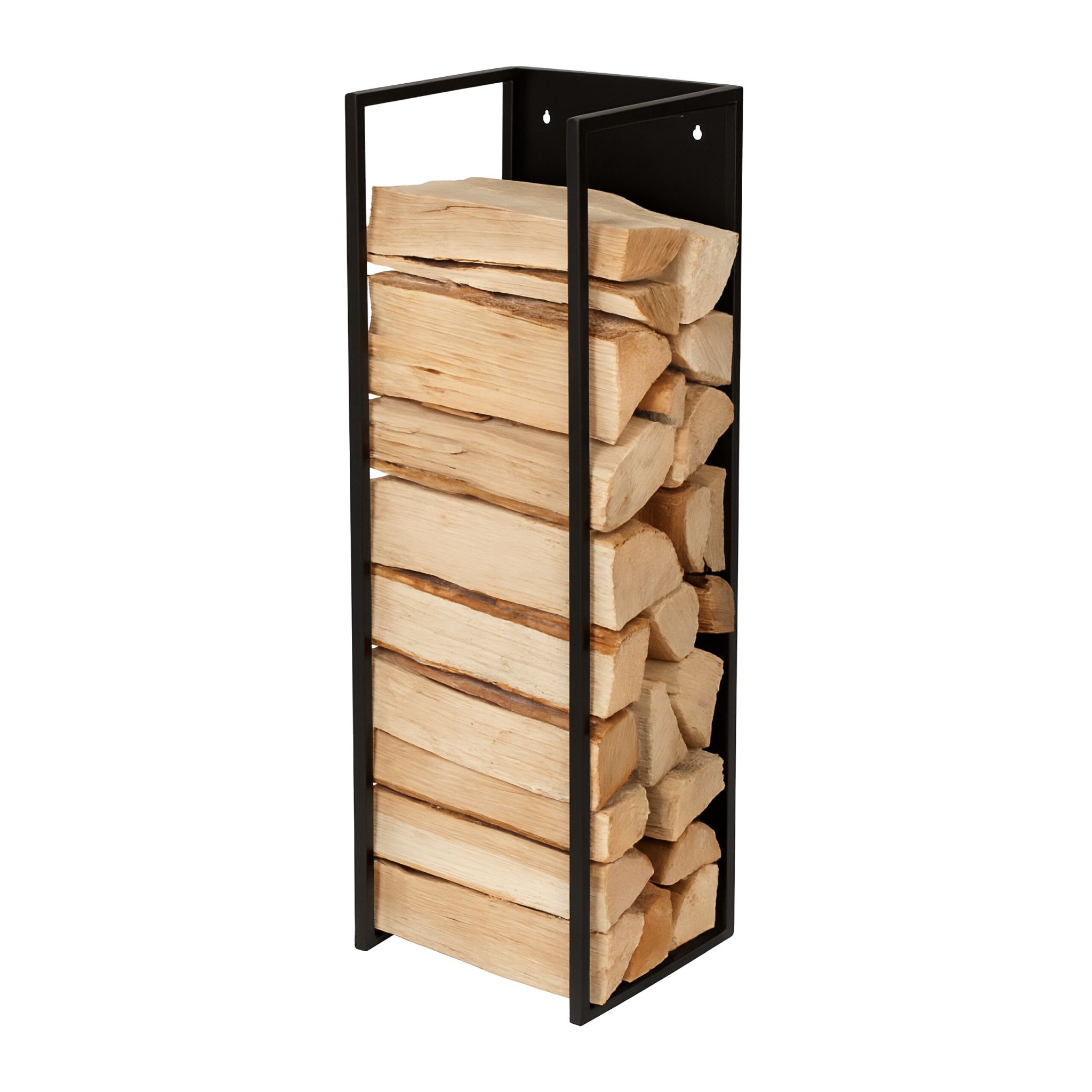 Kaminholzregal Wandmontage Schwarz