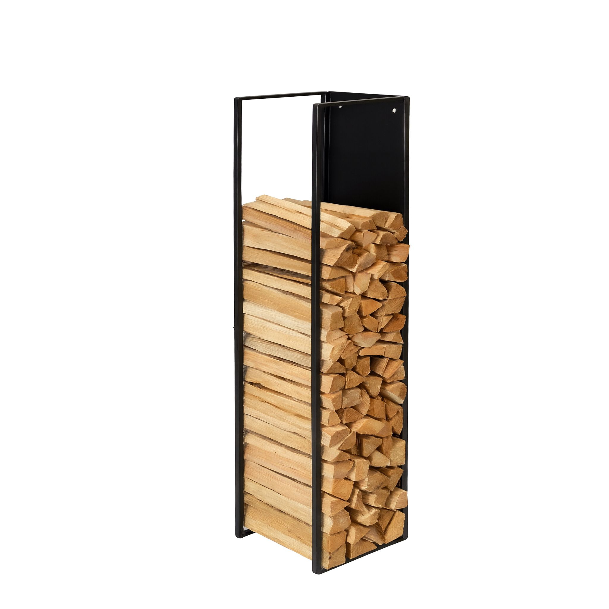 Kaminholzregal Wandmontage Schwarz