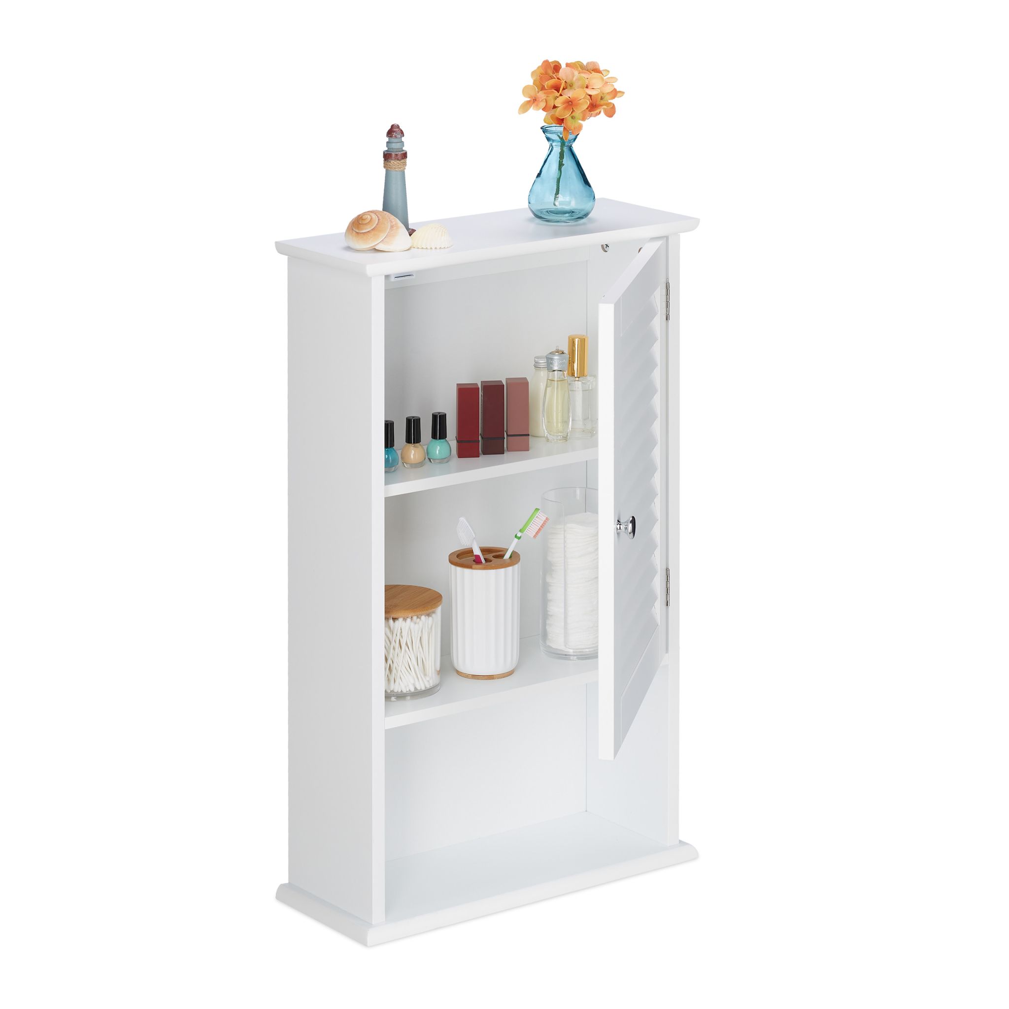 Badschrank mit geringer Tiefe Weiss