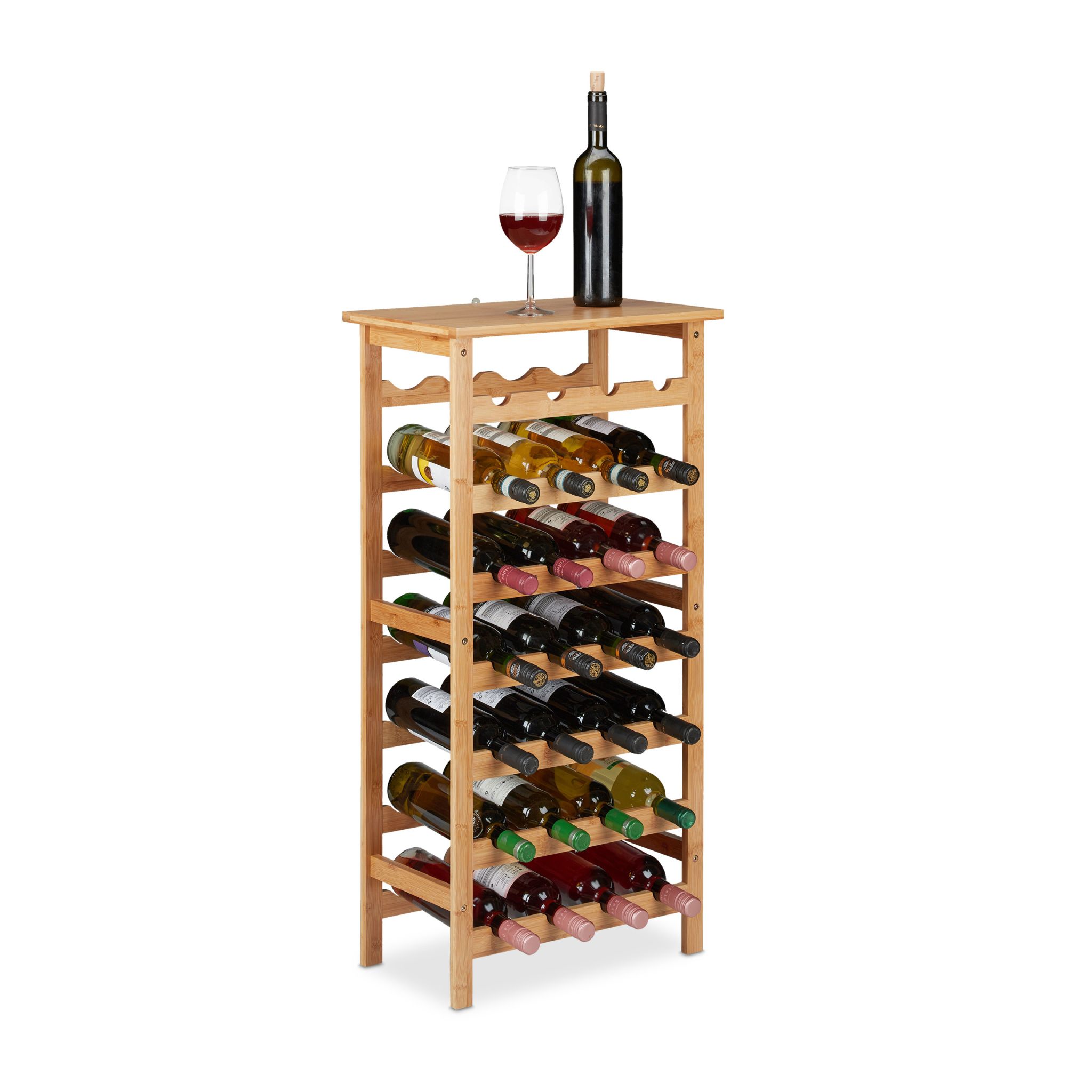 Weinregal für 28 Flaschen Hellbraun