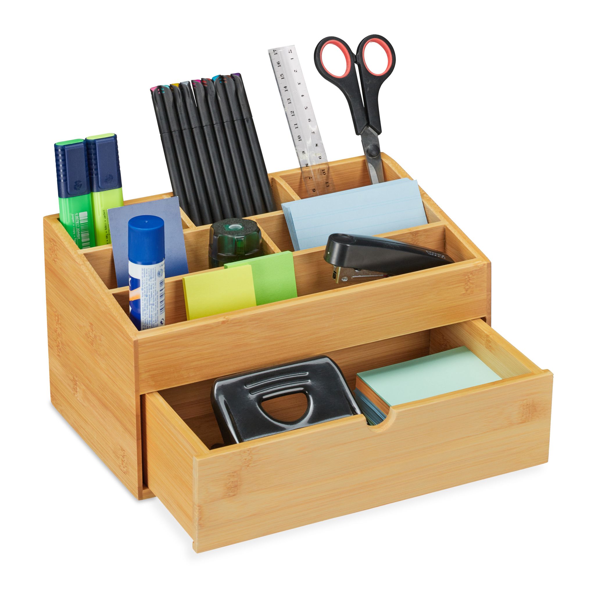 Schreibtisch Organizer Bambus Hellbraun