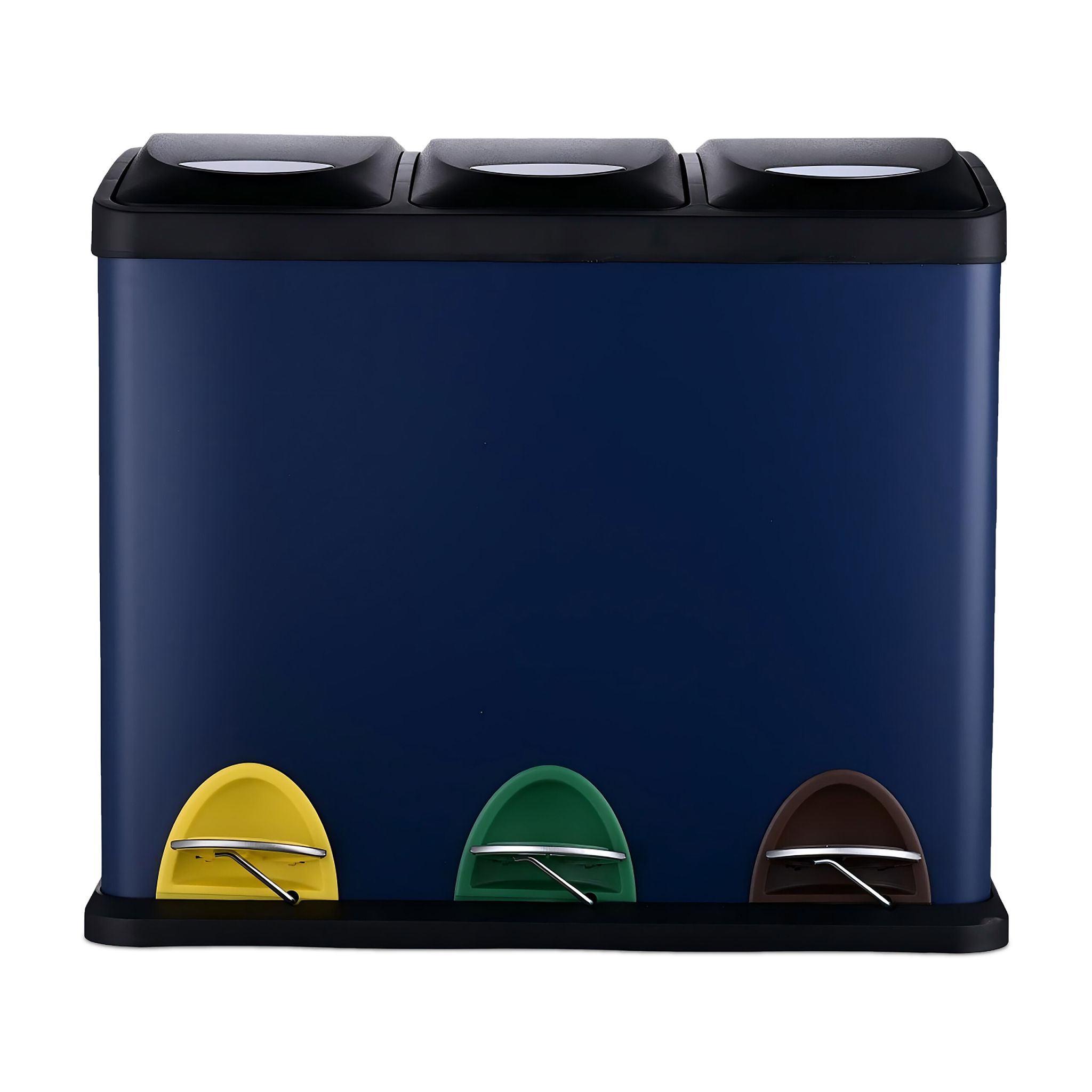 Mülleimer für Küche 3 x 8L Blau