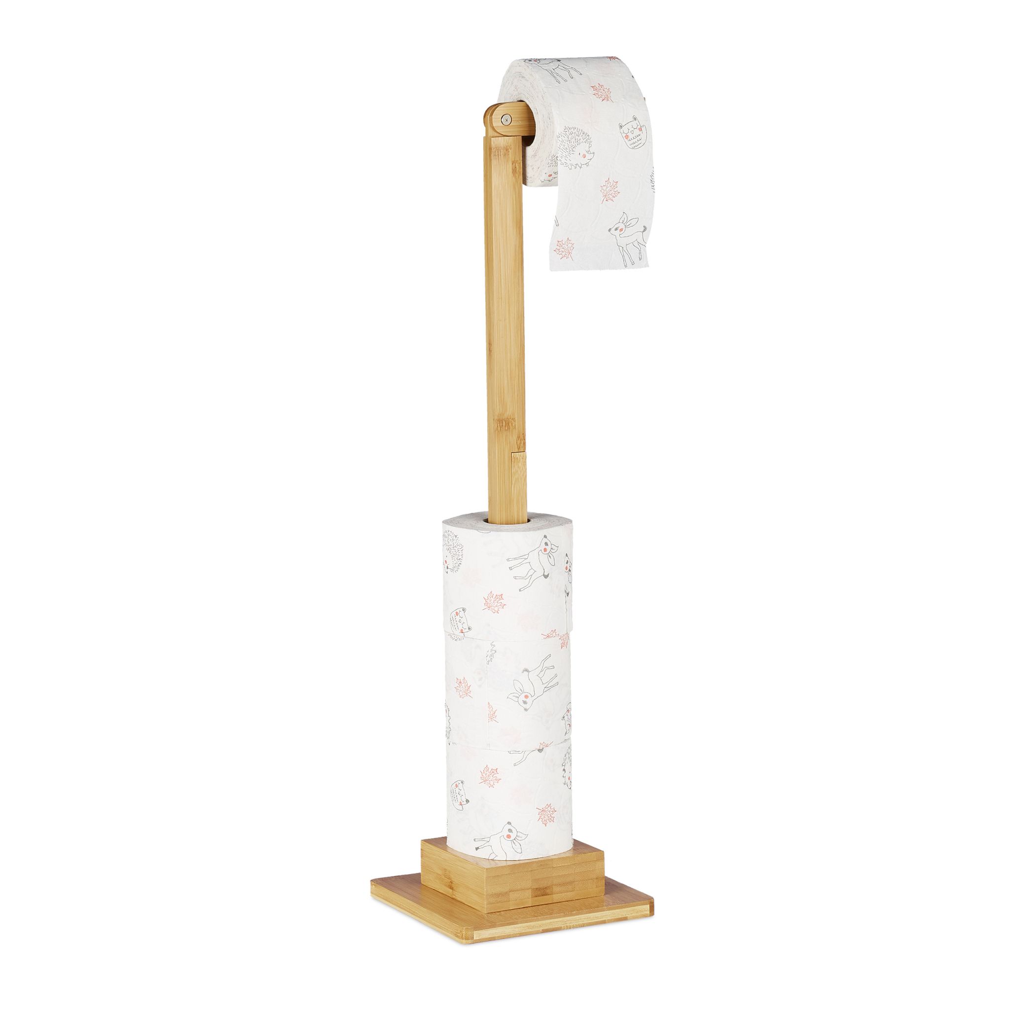 Bambus Toilettenpapierhalter stehend Hellbraun