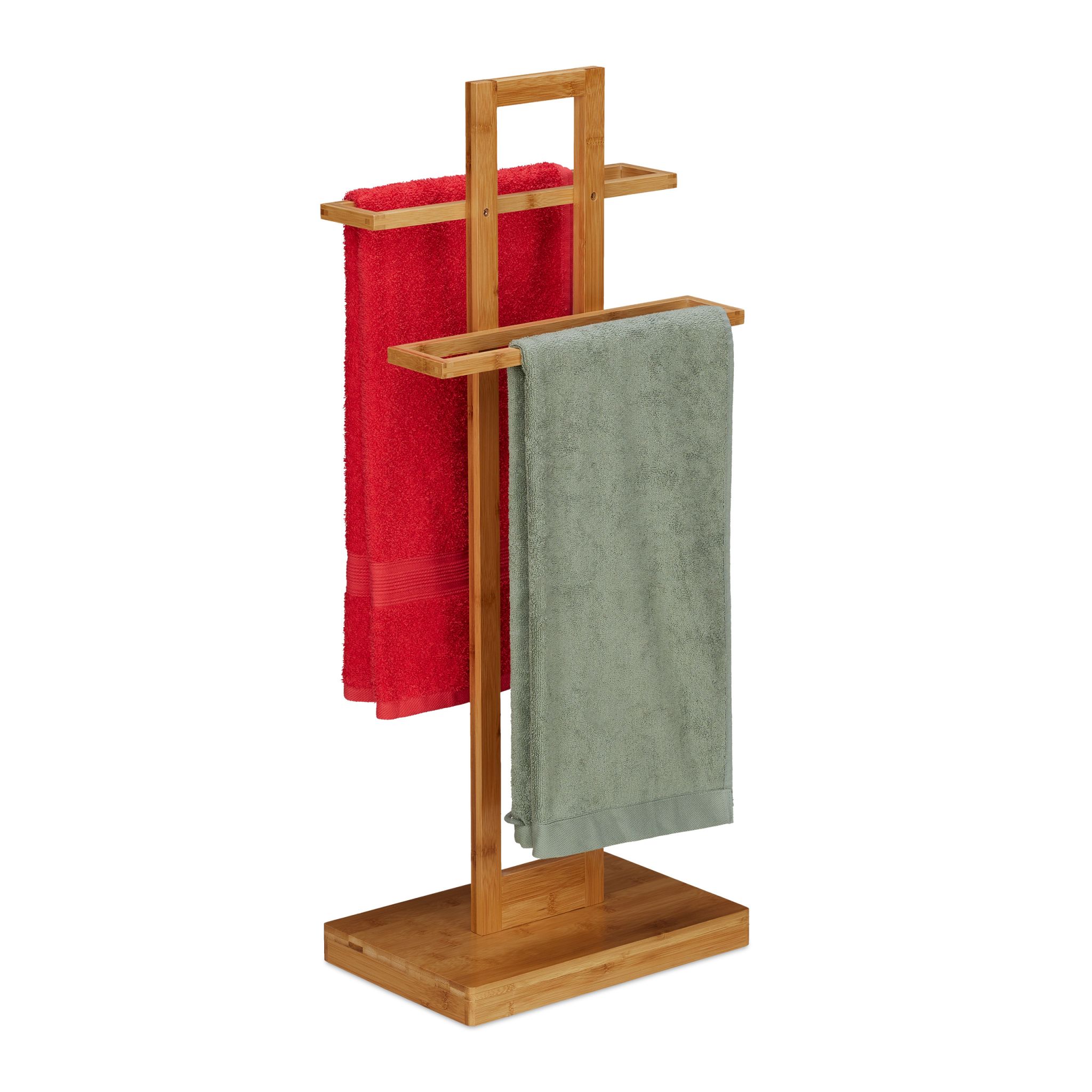 Bambus Handtuchhalter stehend Hellbraun