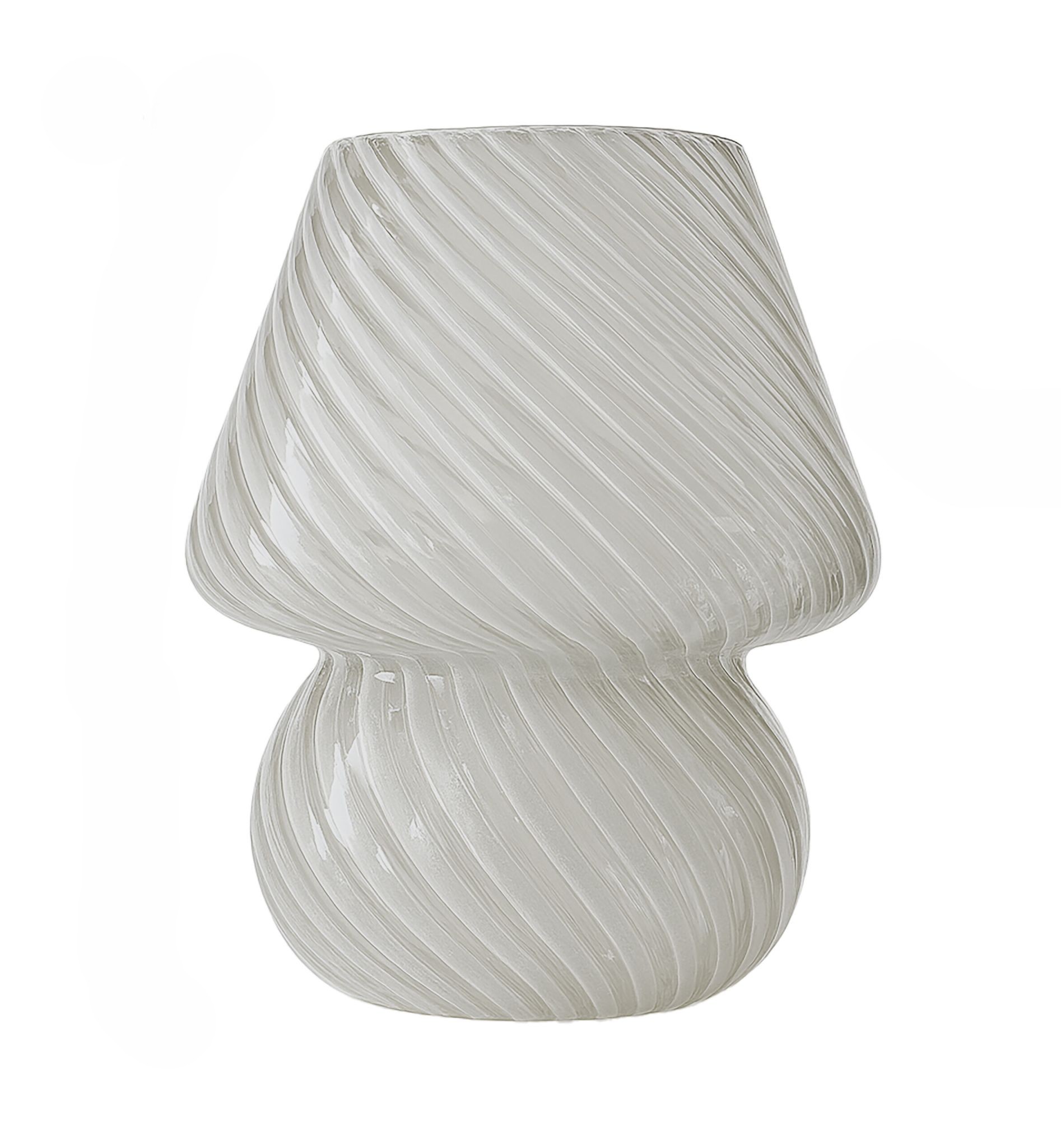 Tischlampe Pilz Weiss-Transparent