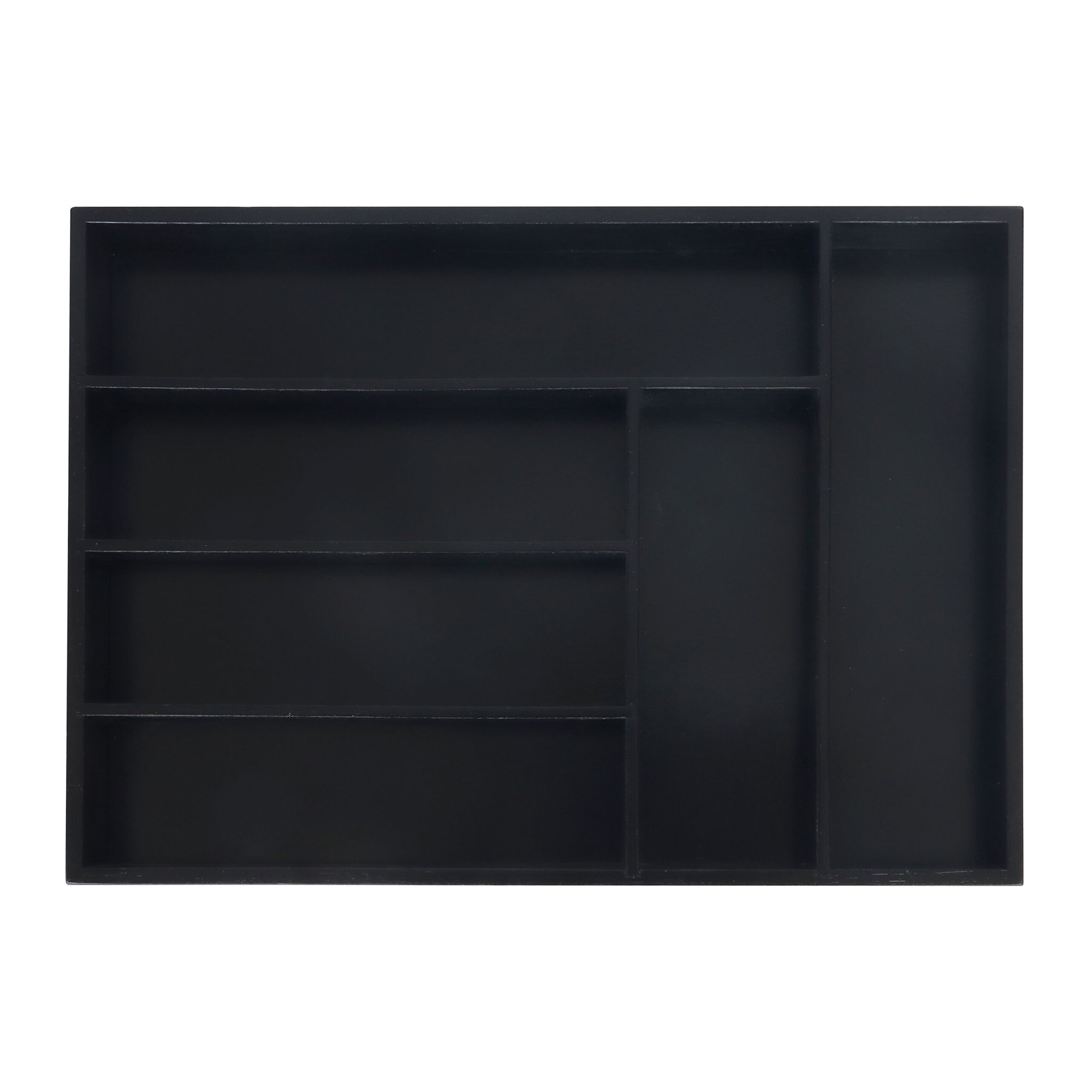 Besteckkasten Bambus Schwarz