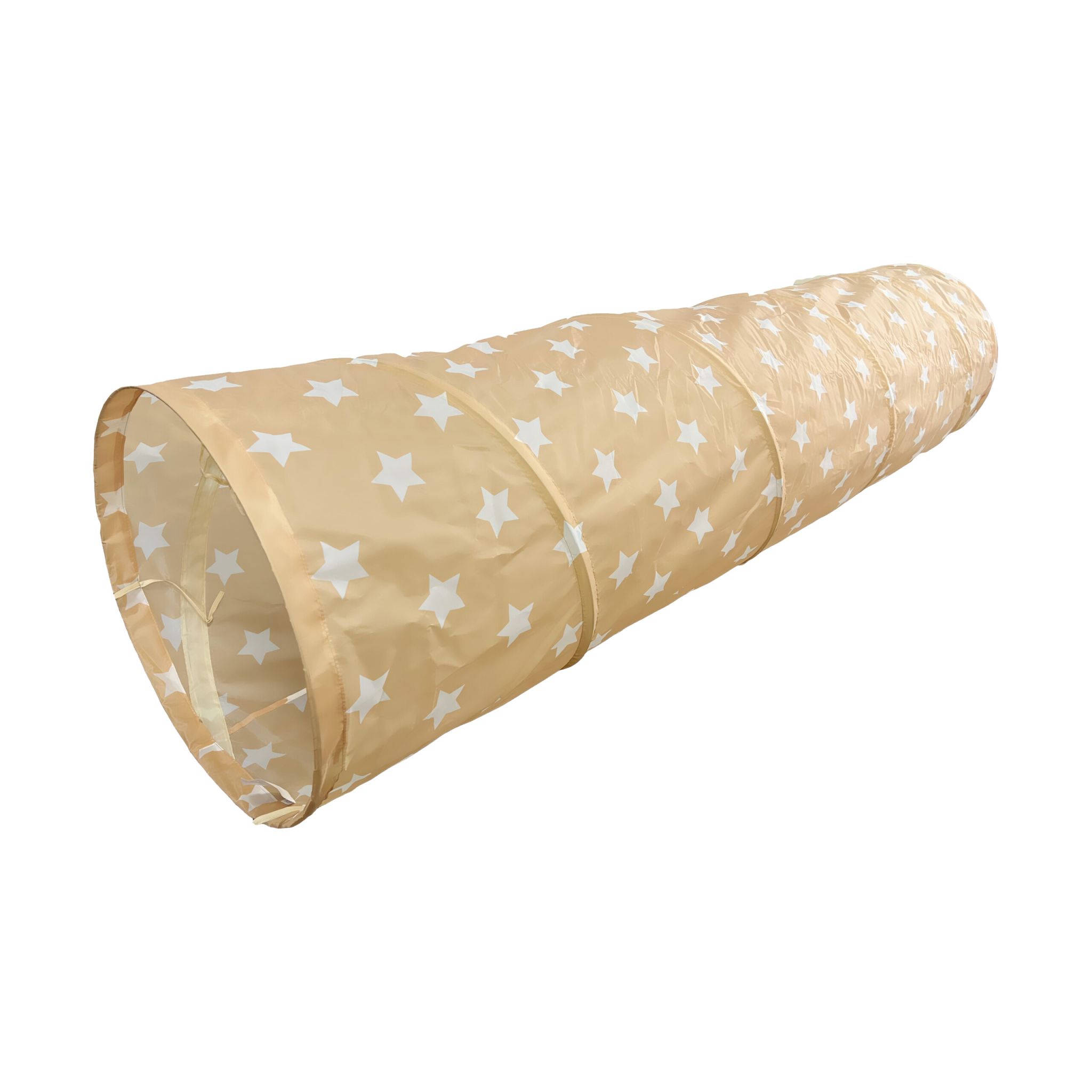 Spieltunnel 180cm Beige-Weiss