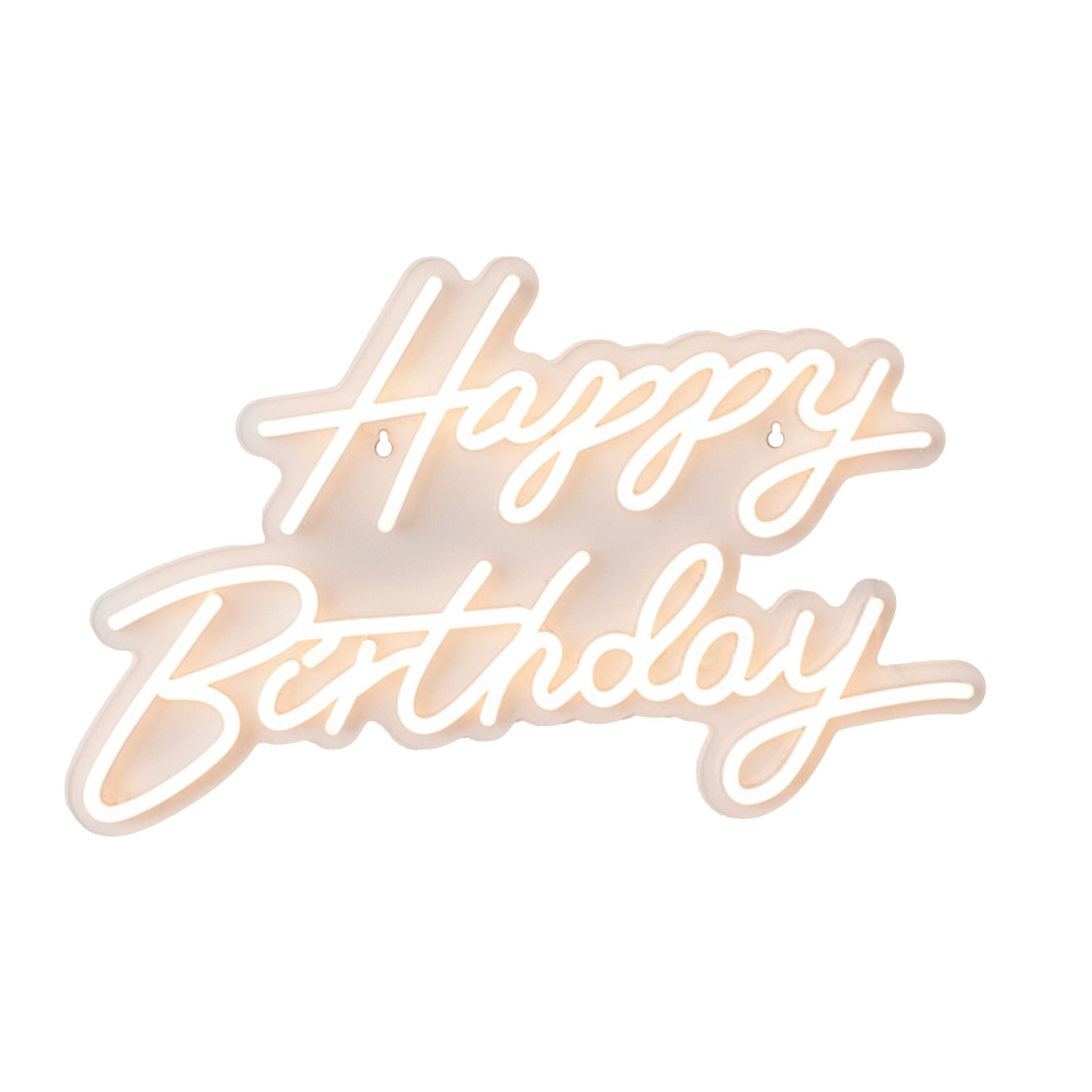 LED Schild Happy Birthday Creme