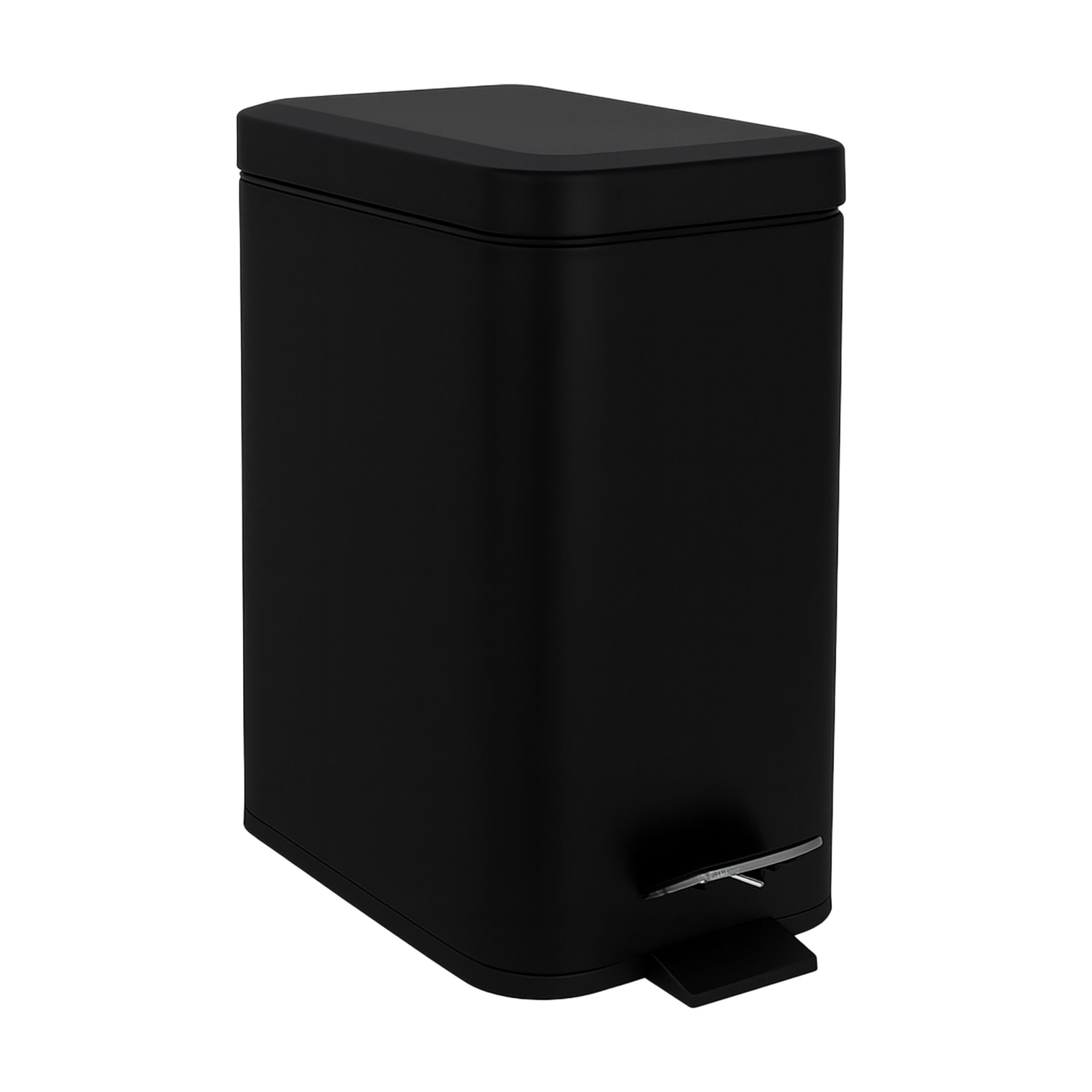 Bad Mülleimer 5 l Softclose Schwarz-Silber
