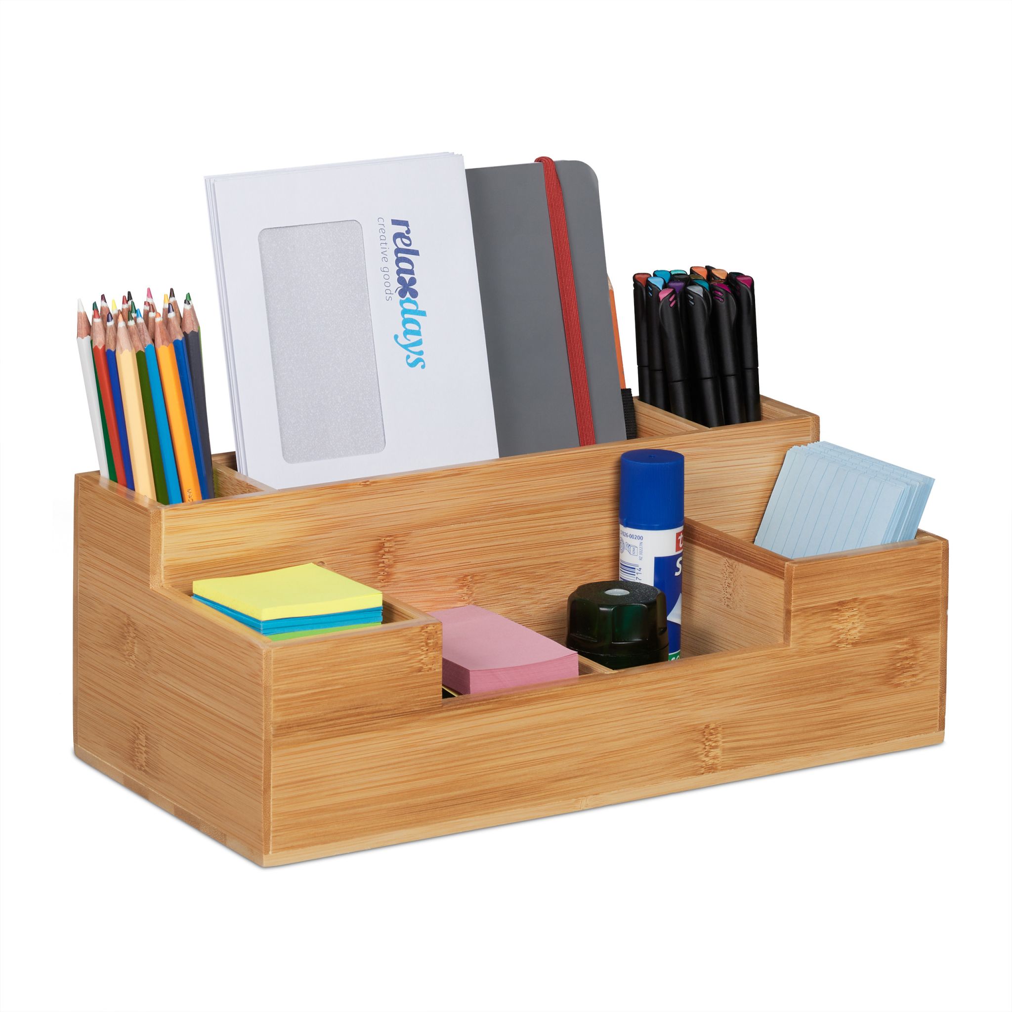 Schreibtisch Organizer Bambus Hellbraun