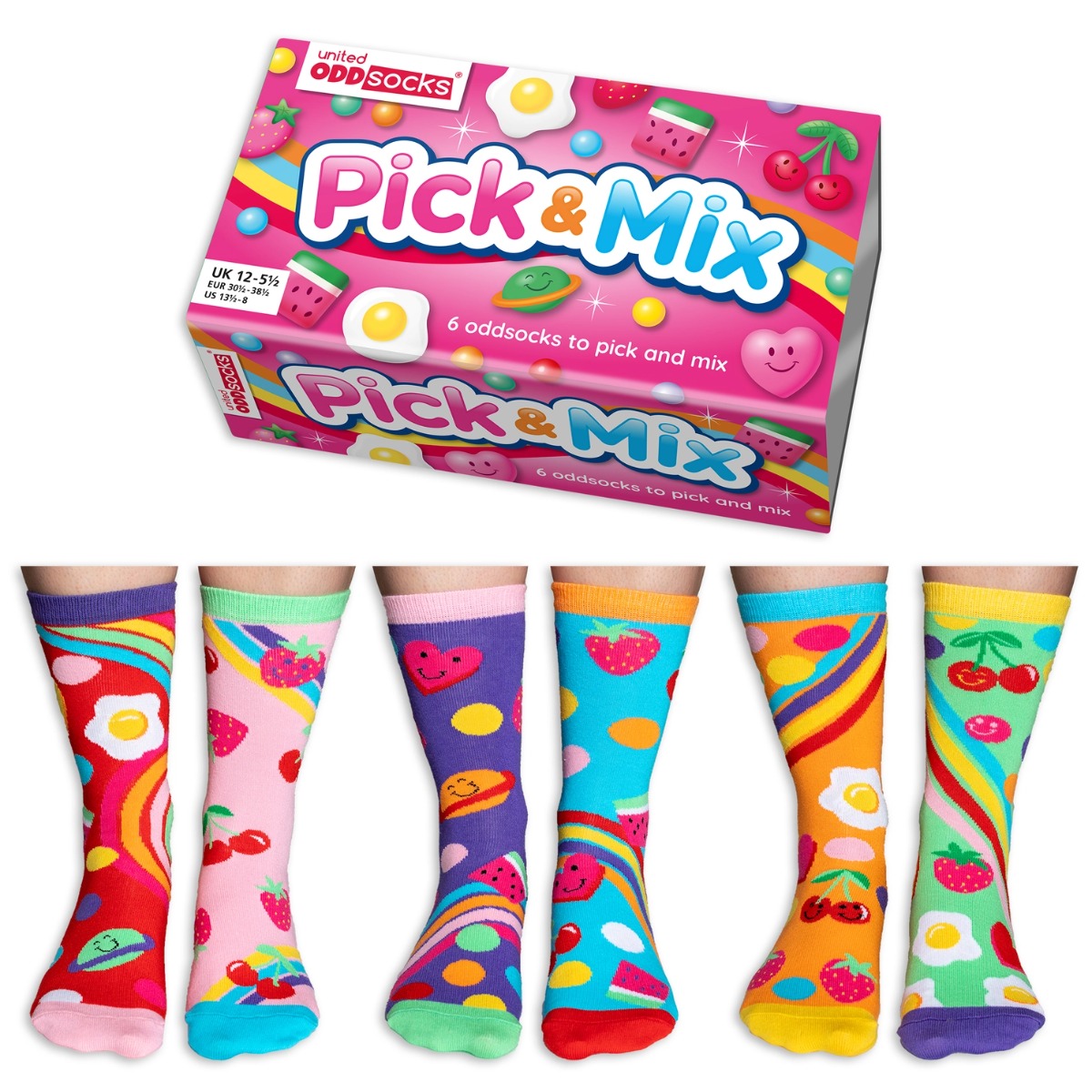 Einzelne Socken im 6er Pack PICK AND MIX Gr. 30,5-38,5