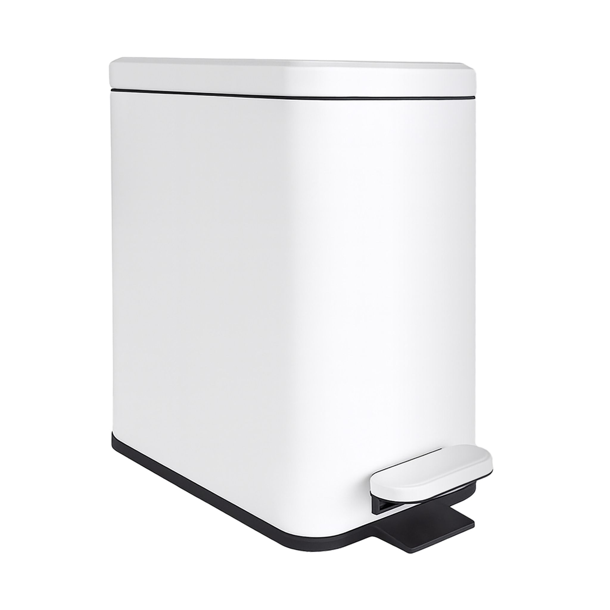 Schmaler Mülleimer 10L Weiss