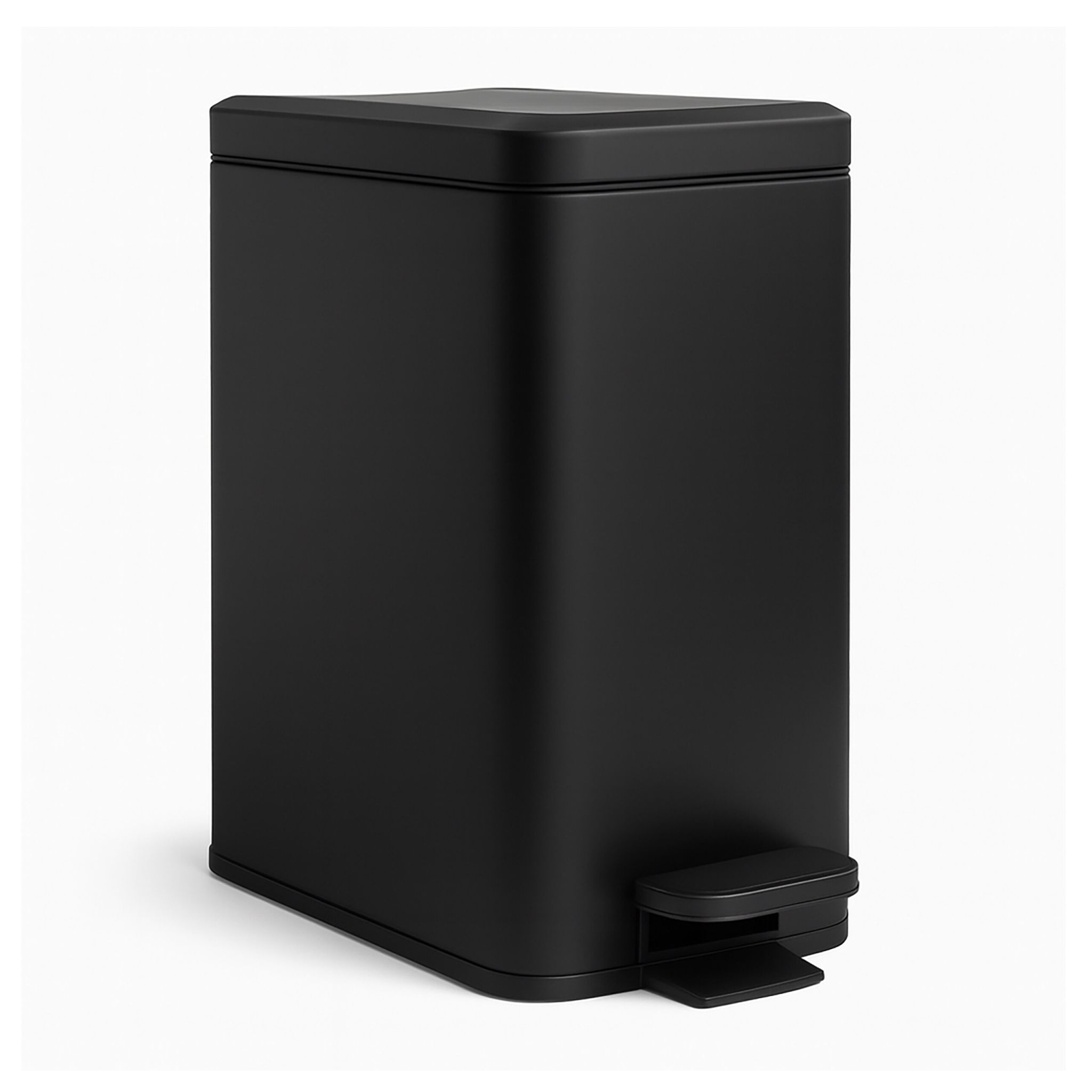 Schmaler Mülleimer 10L Schwarz