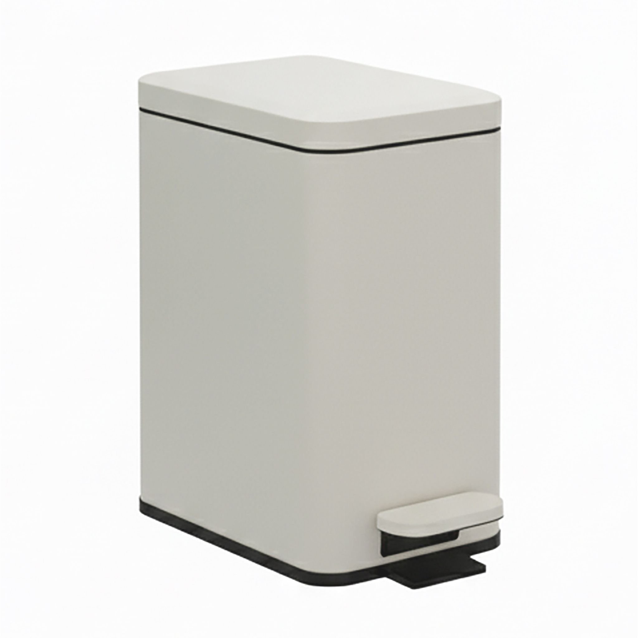 Schmaler Mülleimer 10L Beige