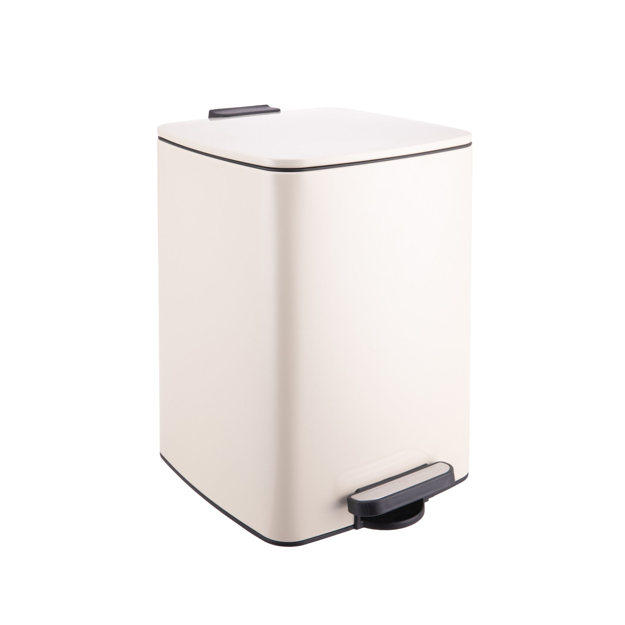 Mülleimer Küche 20L Beige-Schwarz-Silber