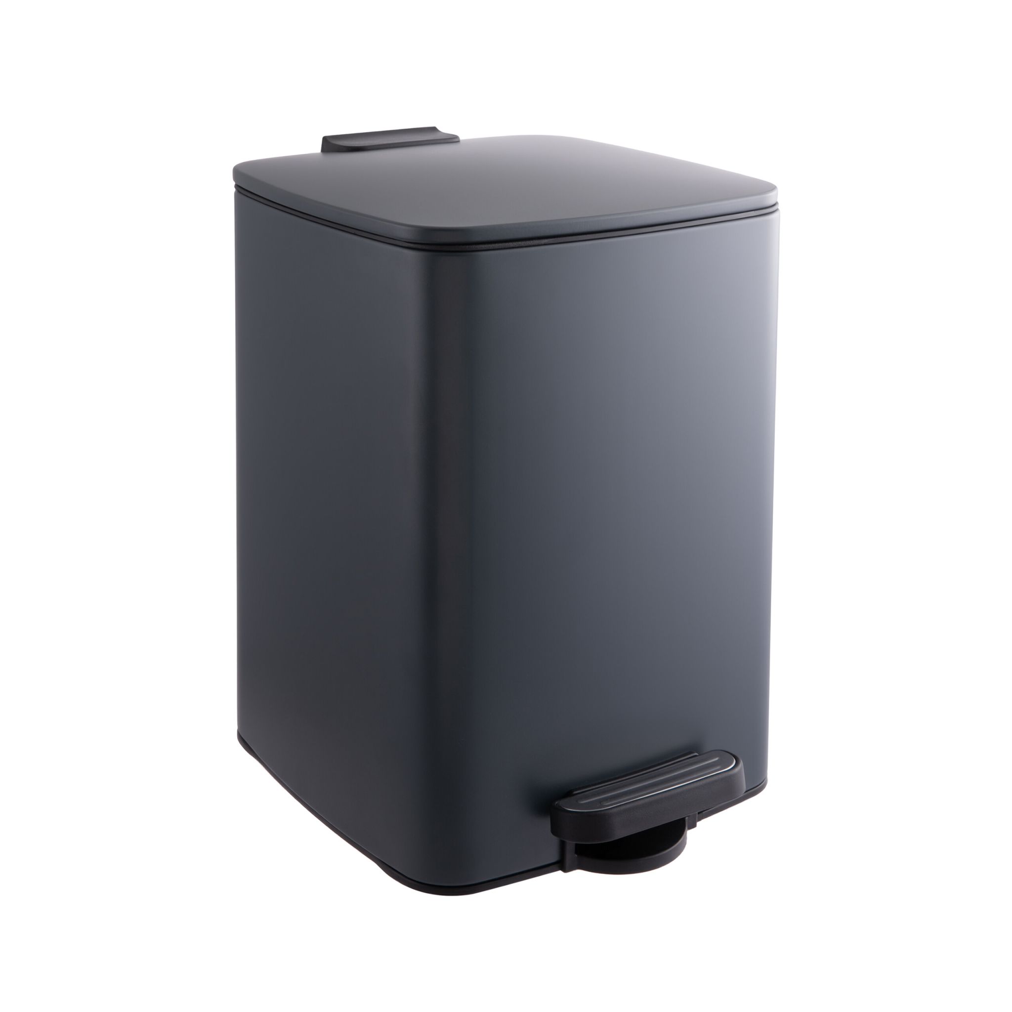 Mülleimer Küche 12L Schwarz-Silber
