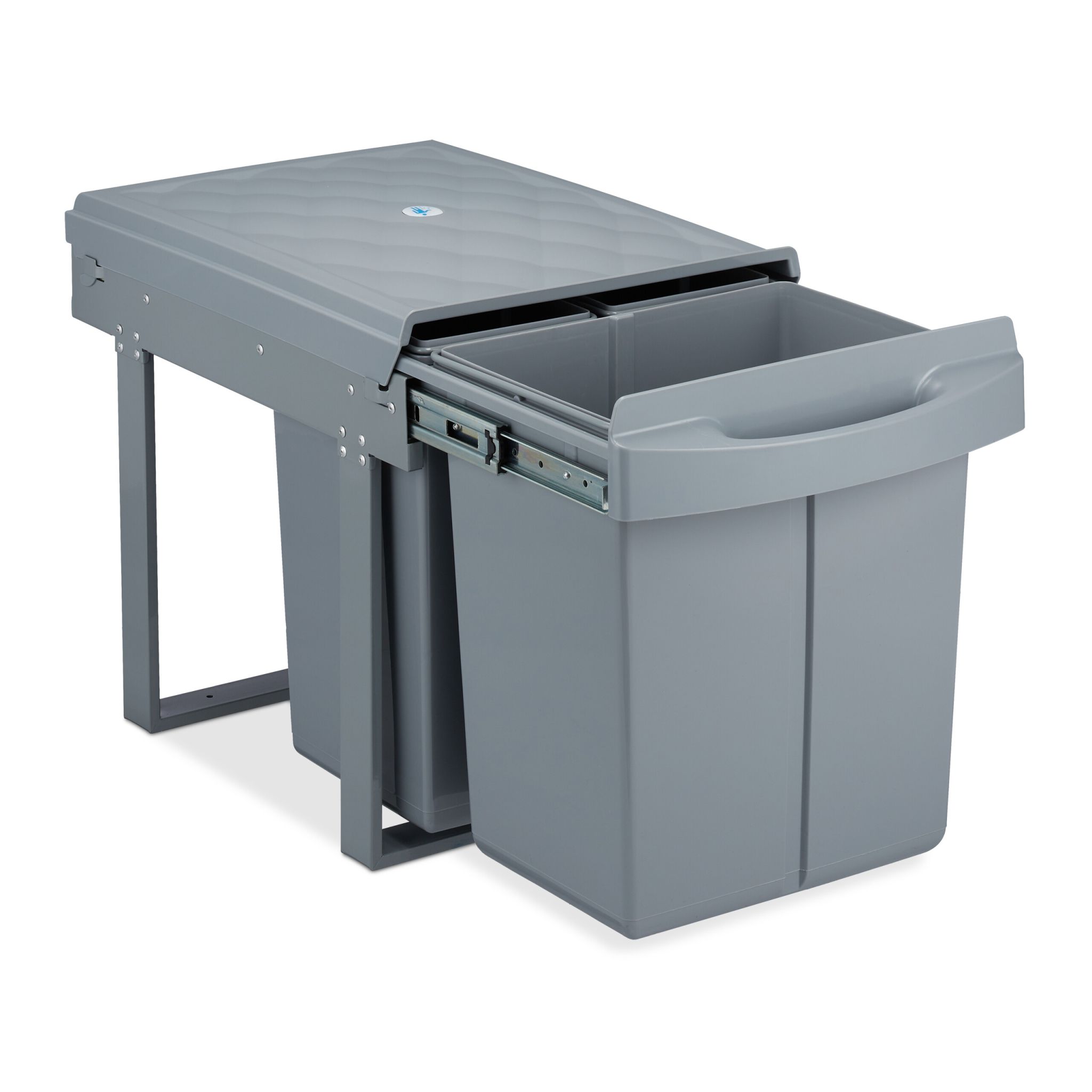 Einbaumülleimer 1x 20l & 2x 10l Grau