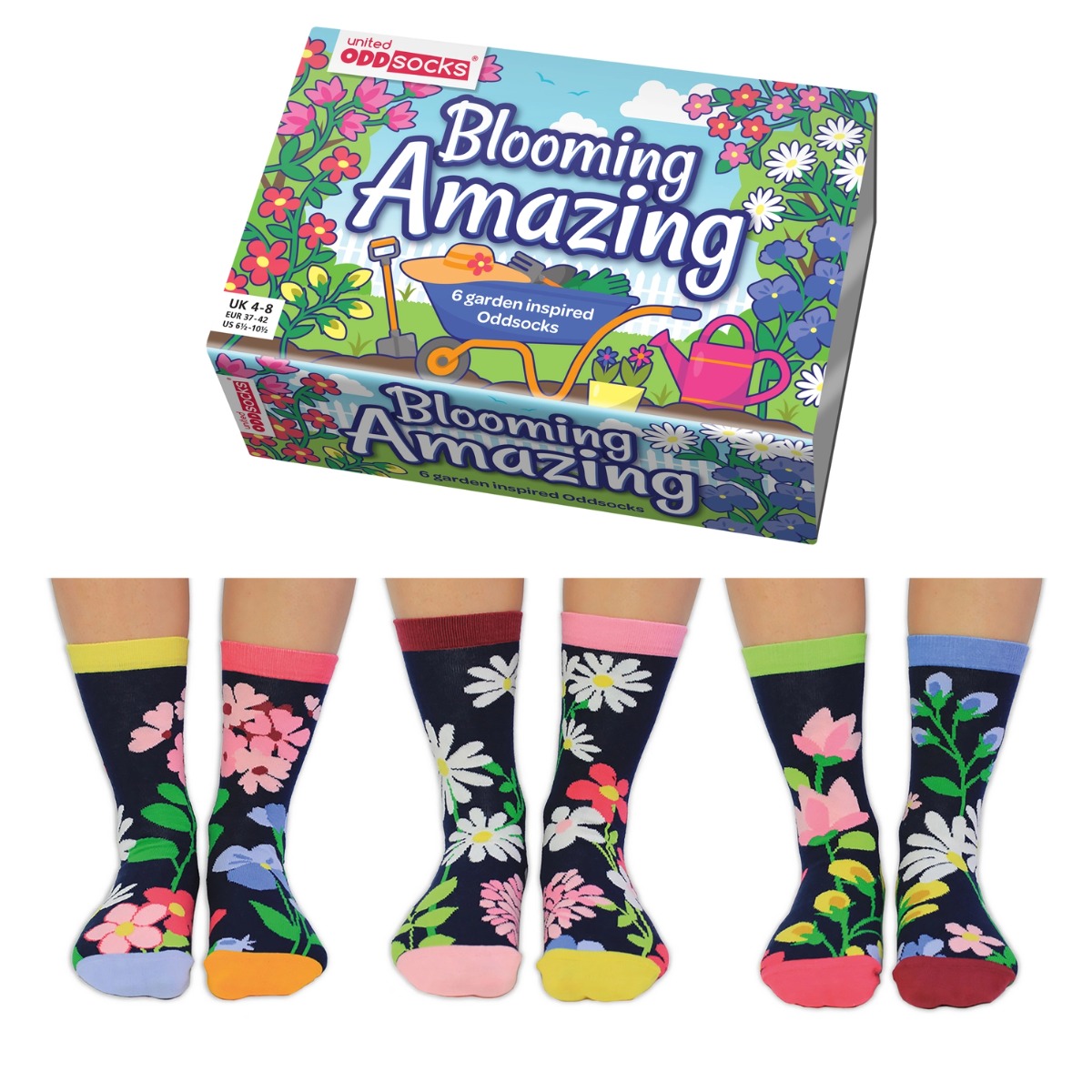 Einzelne Socken im 6er Pack BLOOMING AMAZING Gr. 37-42