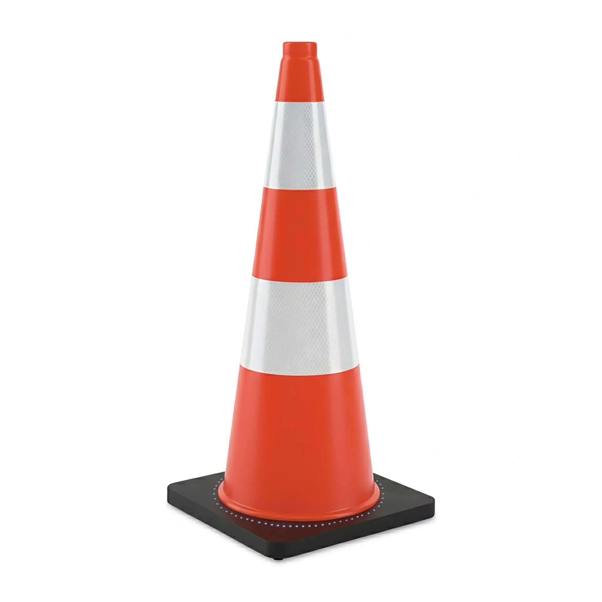 Leitkegel 75cm extra schwer Orange-Schwarz-Silber