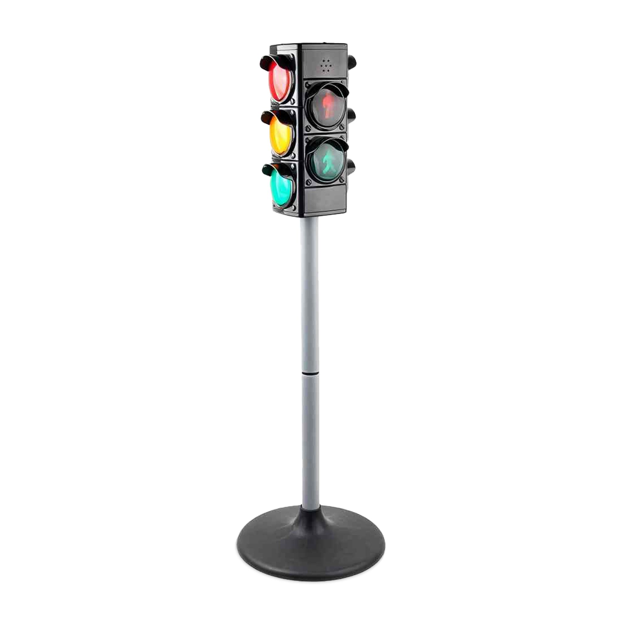 Ampel für Kinder Licht & Sound Schwarz-Silber