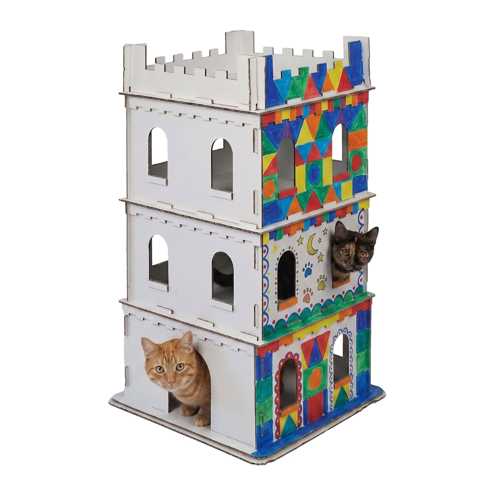 Katzenburg XL Pappe Weiss