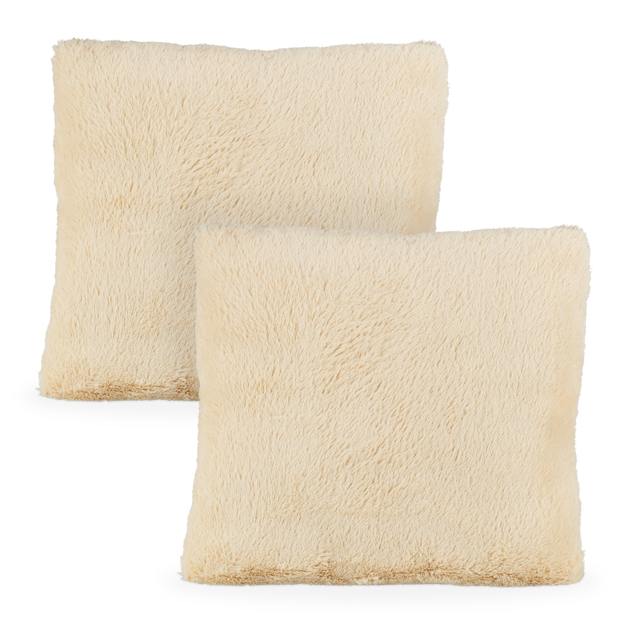 Flauschige Kissen Creme