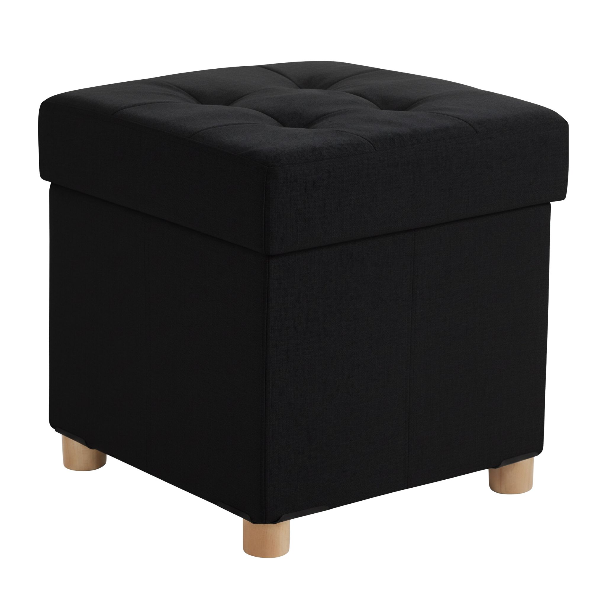 Hocker mit Stauraum Schwarz