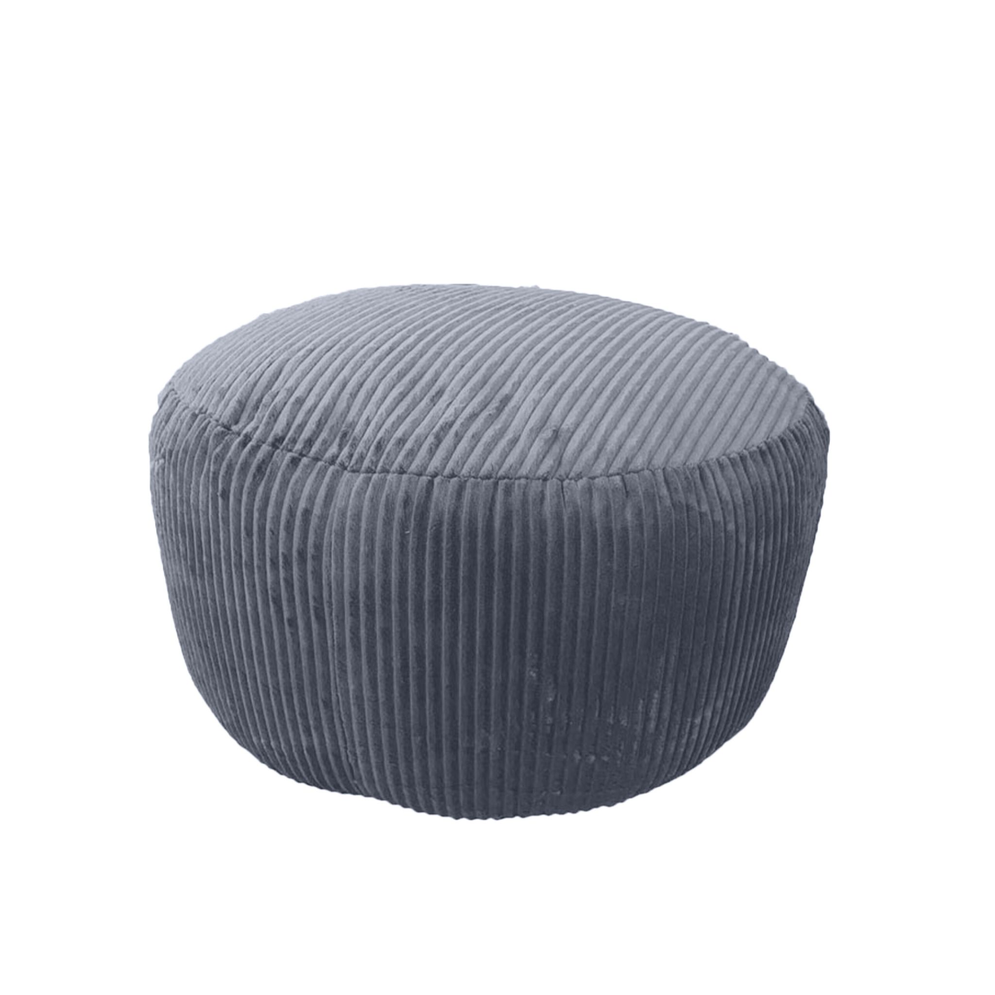 Pouf mit Cordbezug Anthrazit