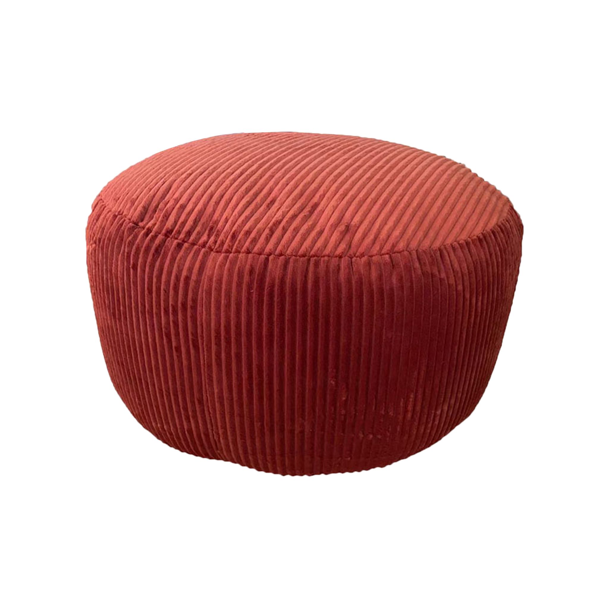Pouf mit Cordbezug Dunkelrot