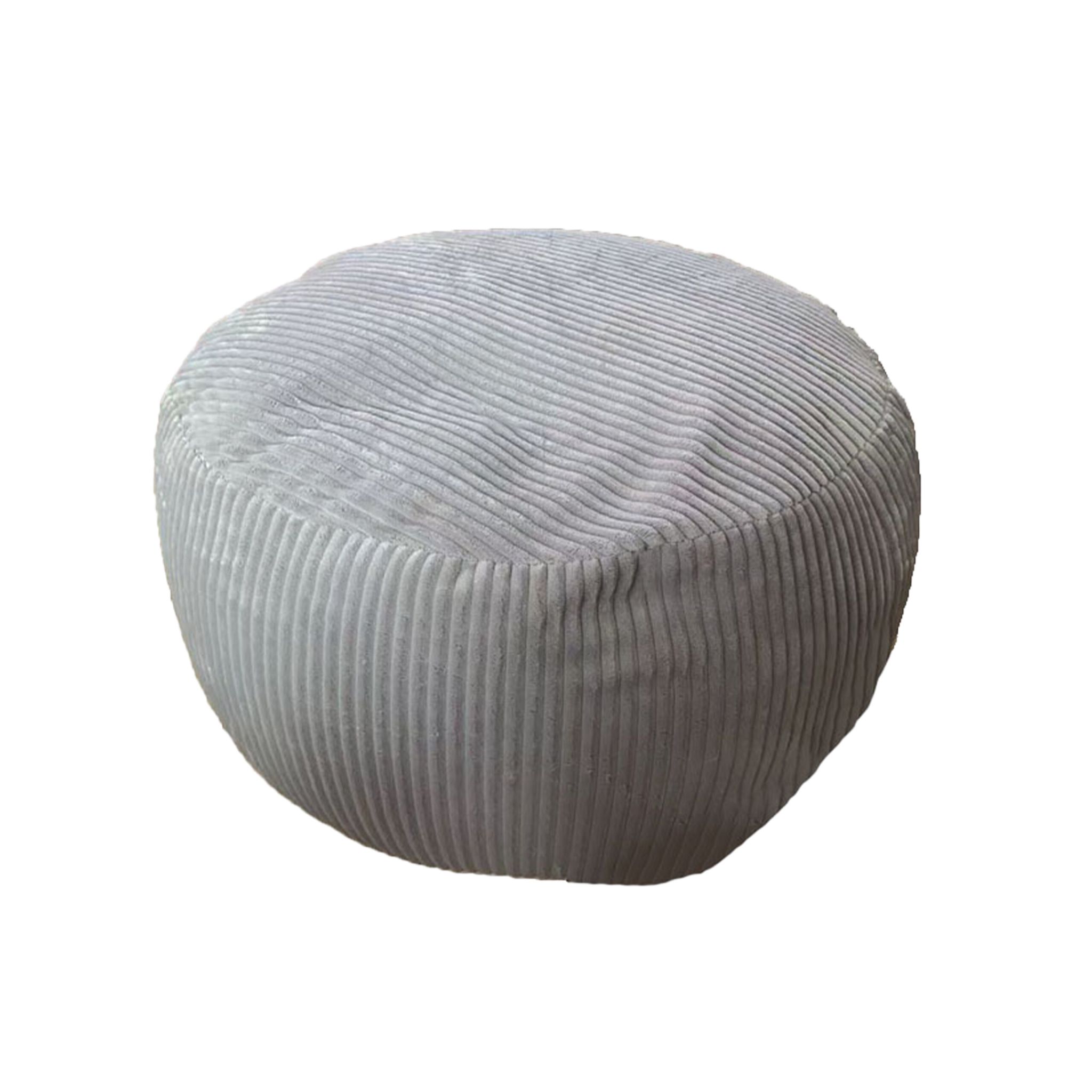 Pouf mit Cordbezug Grau