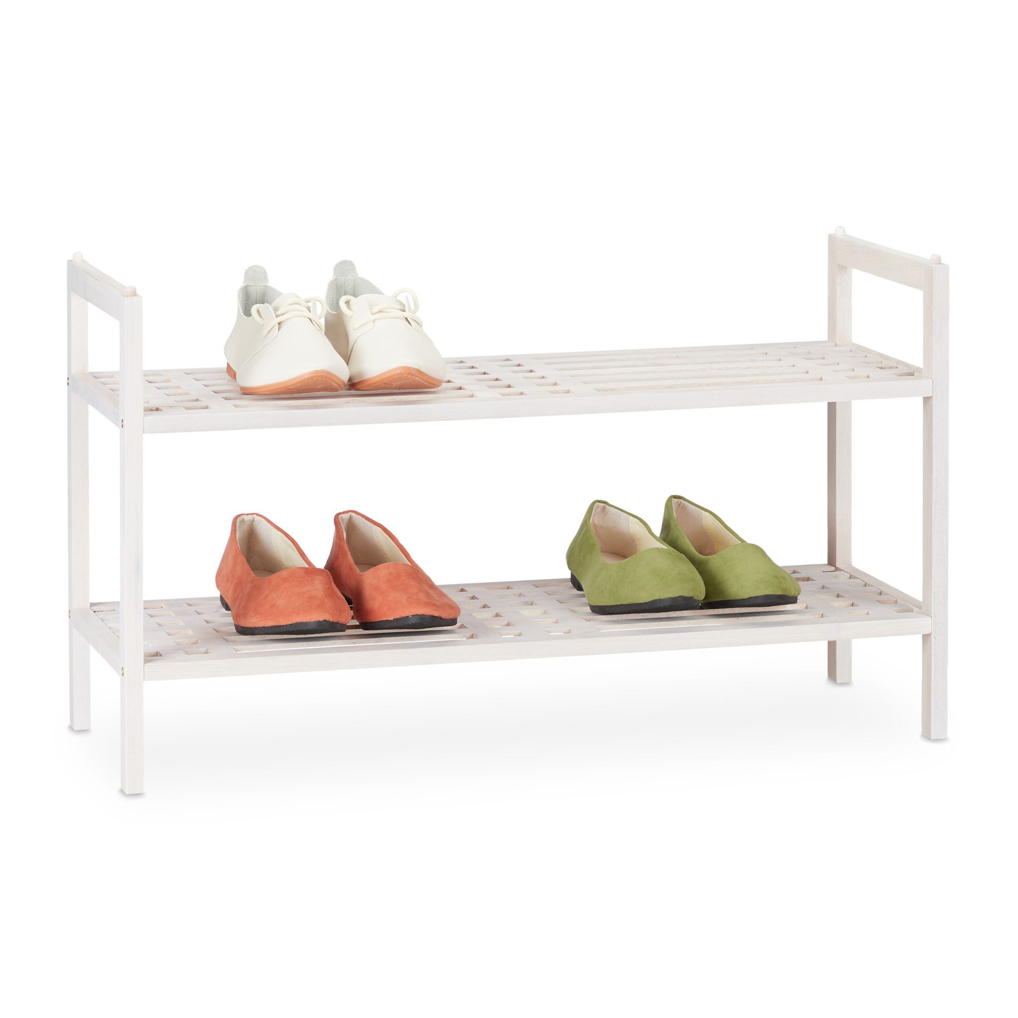 Schuhregal stapelbar weiss Weiss