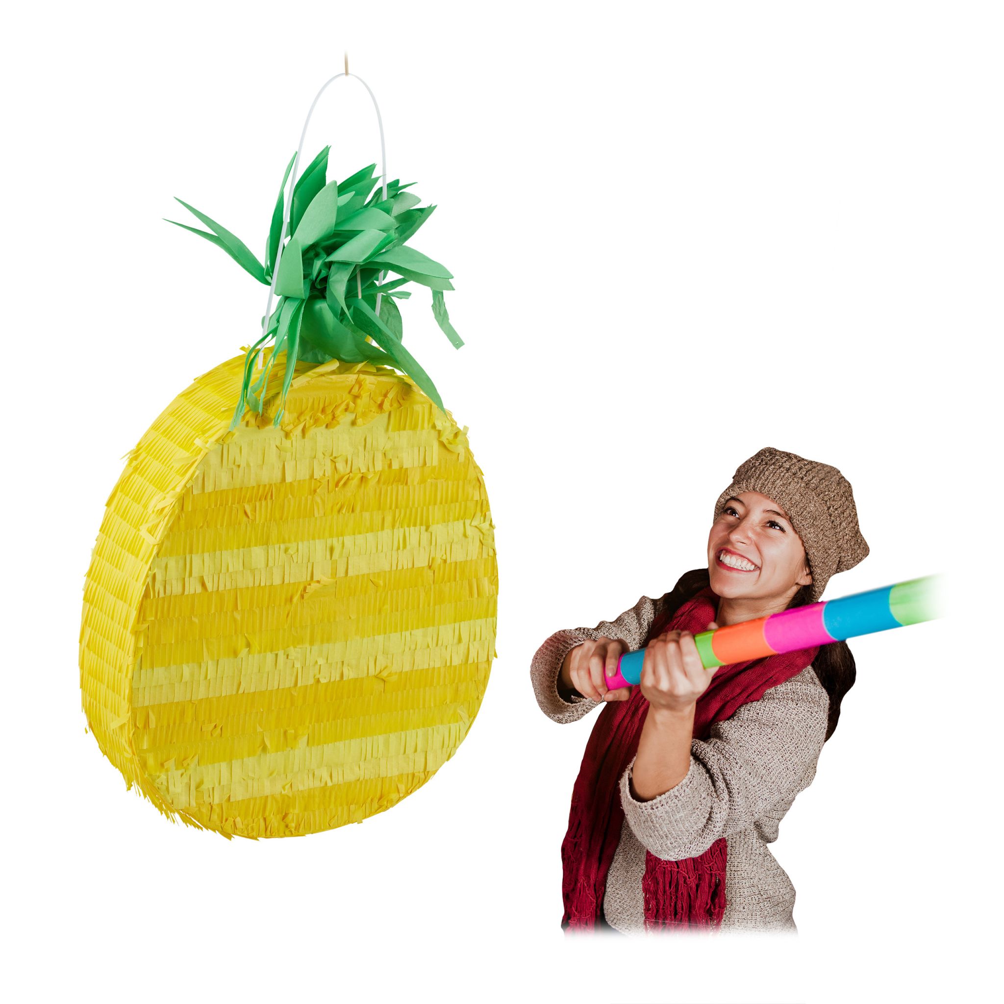 Pinata Ananas Gelb-Grün