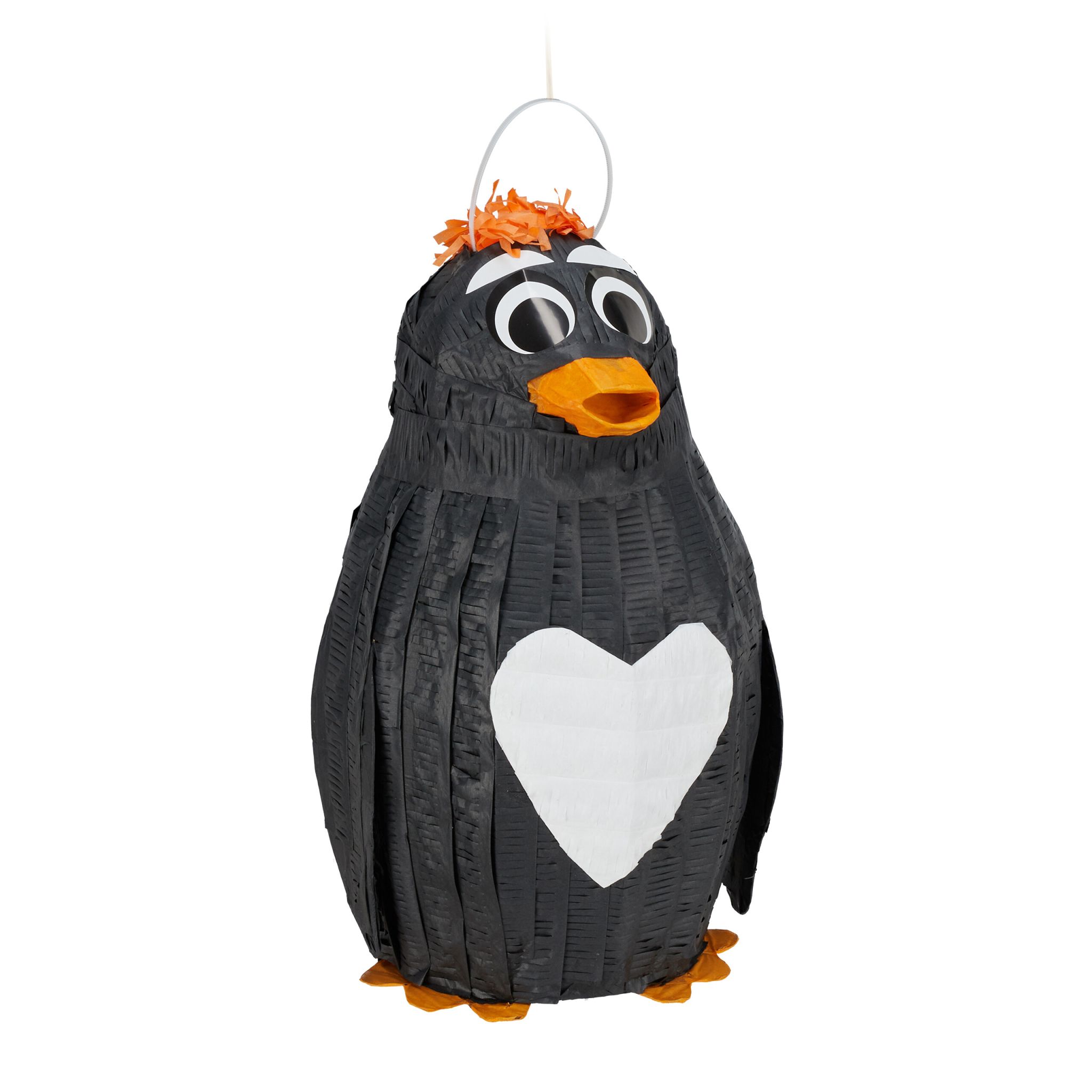 Pinata Pinguin Weiss-Orange-Schwarz